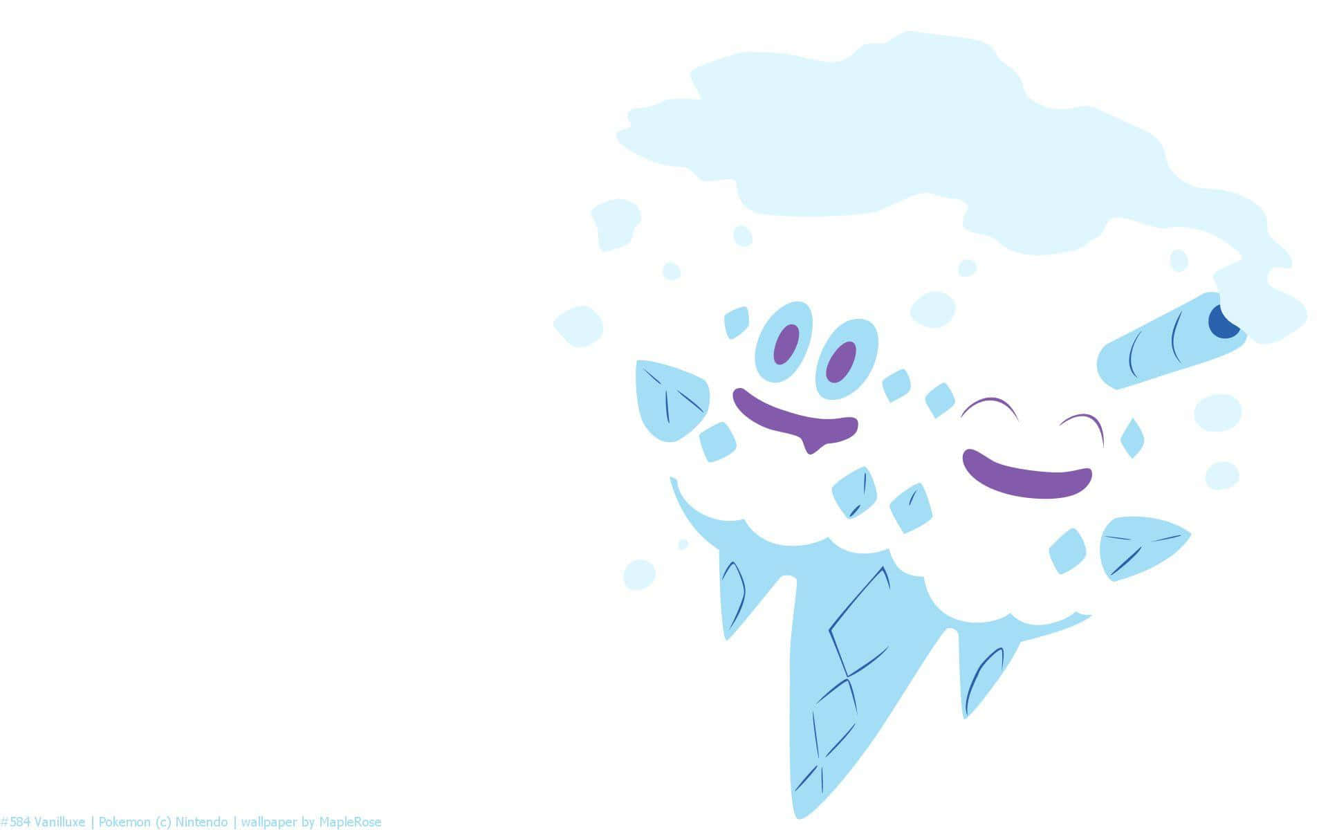 Vanilluxe Pokemon Simple White Background