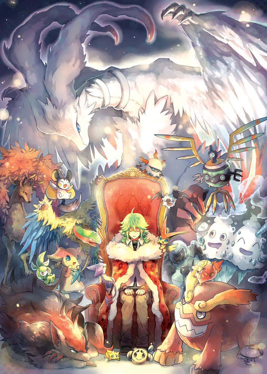 Vanilluxe With N And Other Pokemon Background