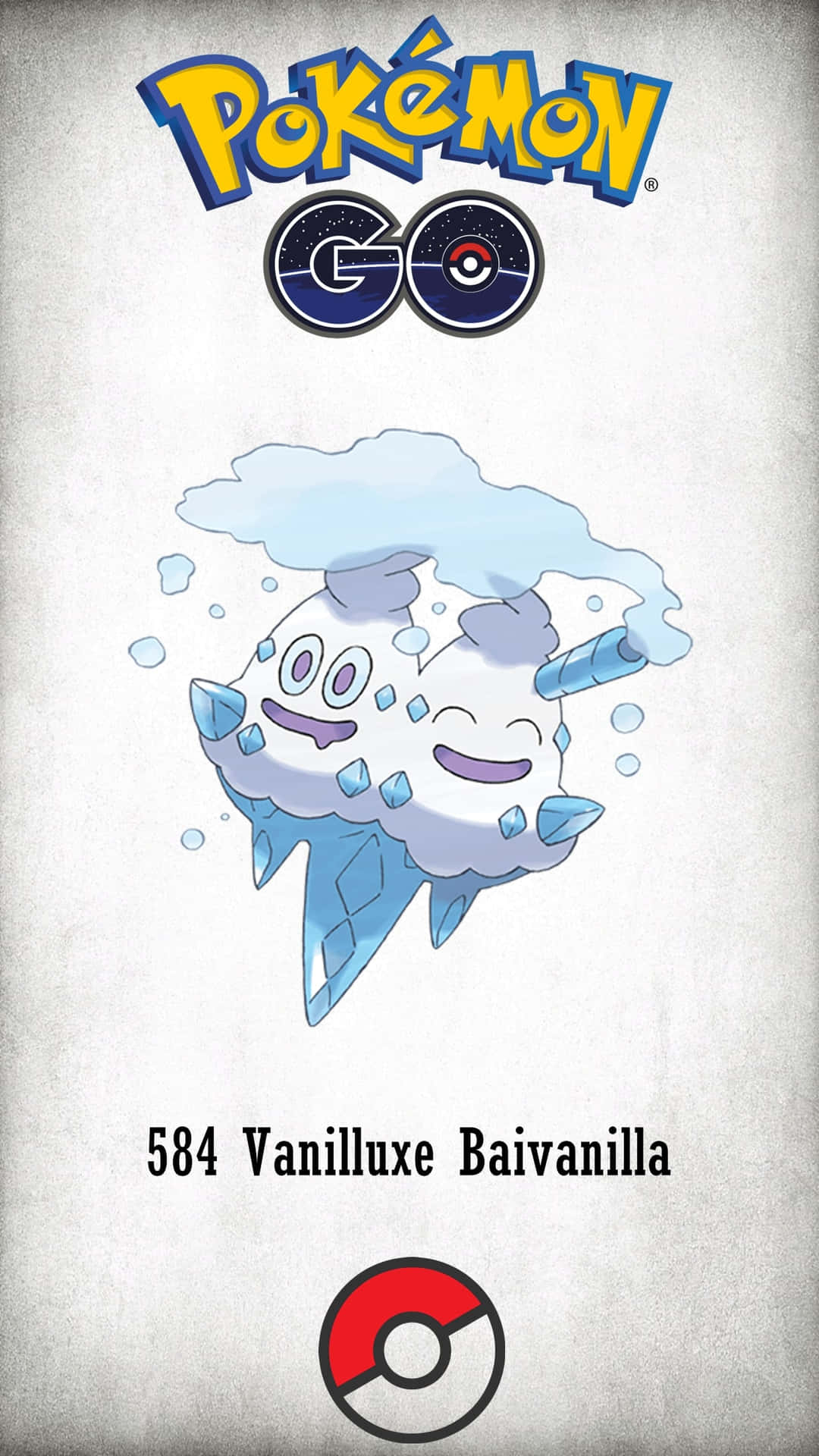 Vanilluxe With Pokemon Go Logo Background