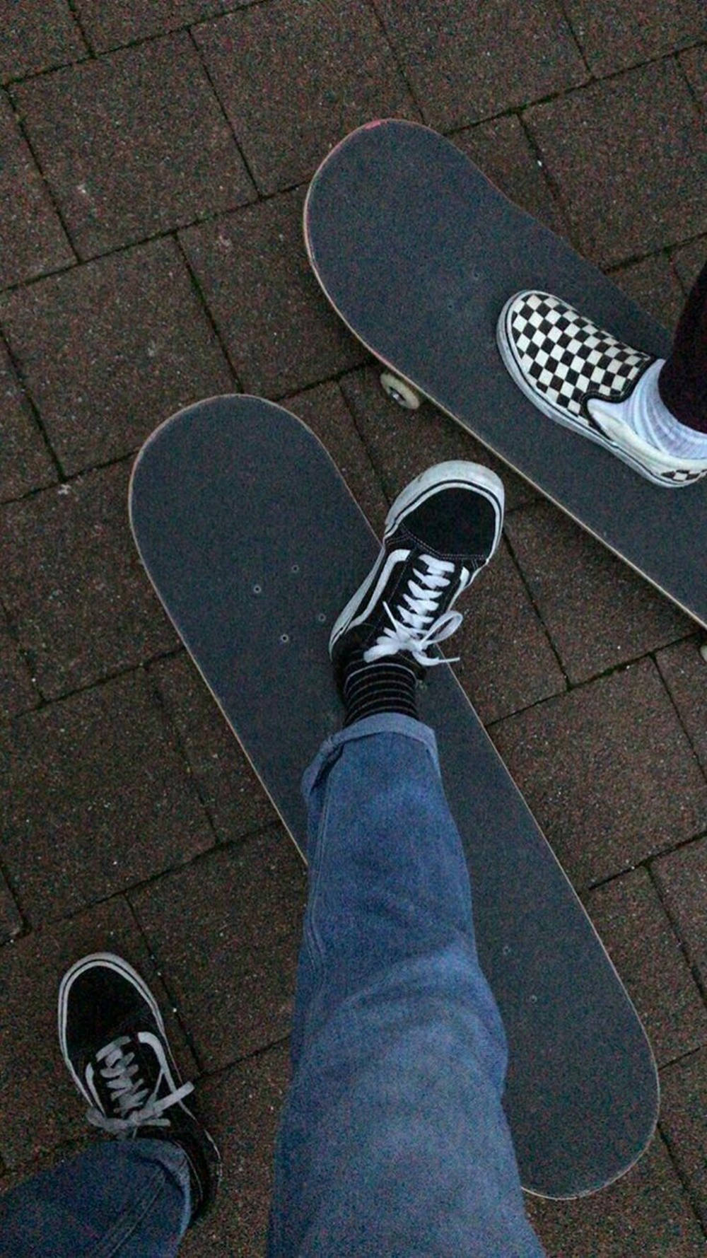 Vans Black And White Skateboard Shoes Skater Aesthetic