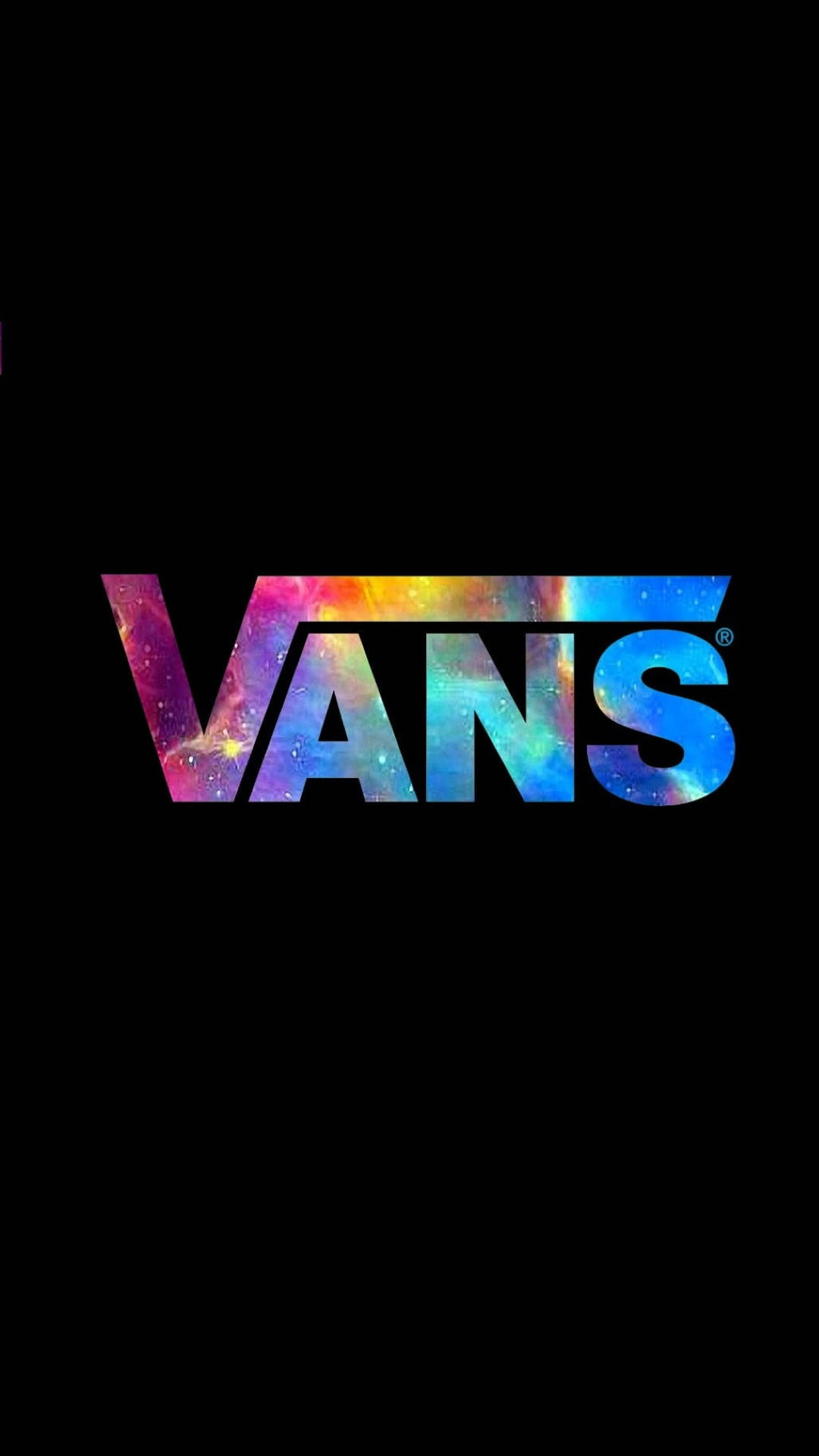 Vans Logo Cosmic Galaxy Gradient Background