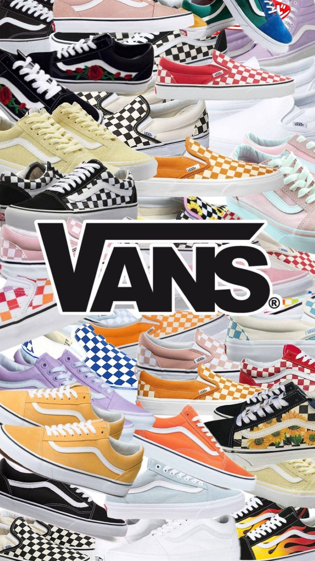 Vans Logo Sneakers Art Background