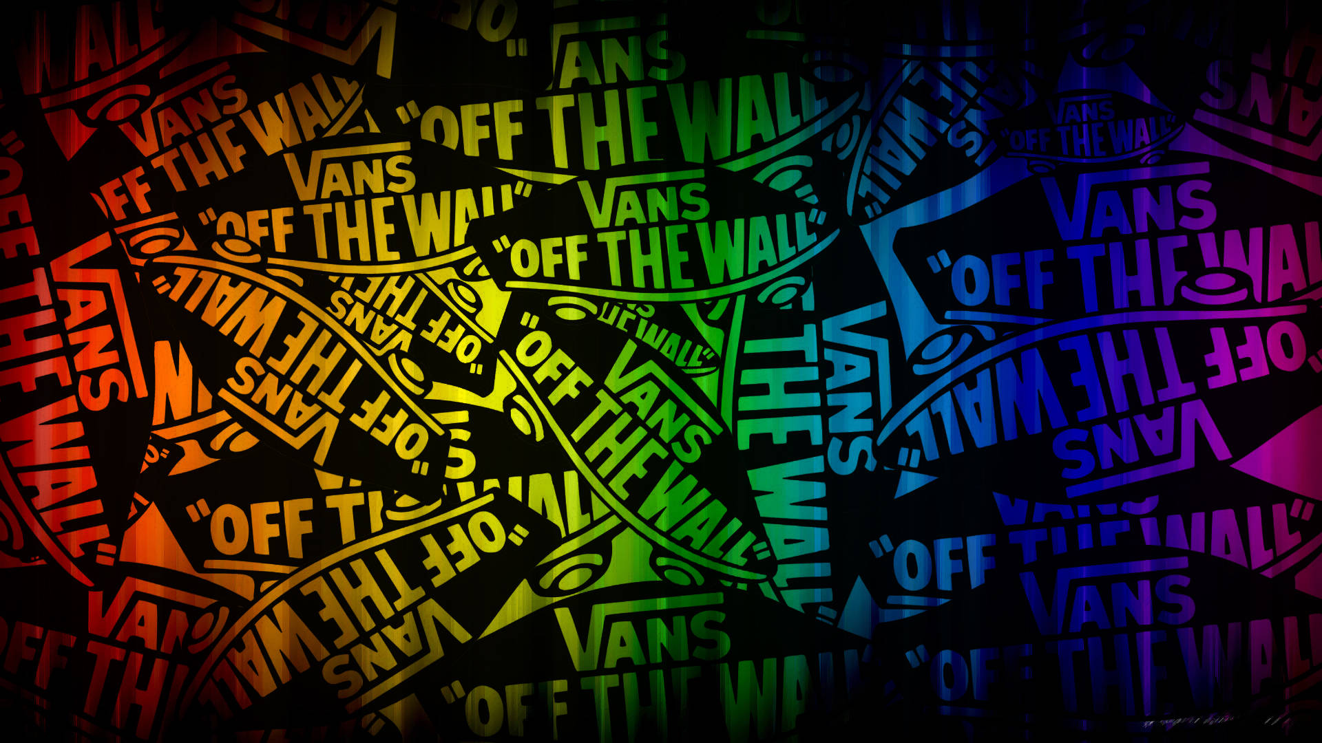 Vans Off The Wall Rainbow Background