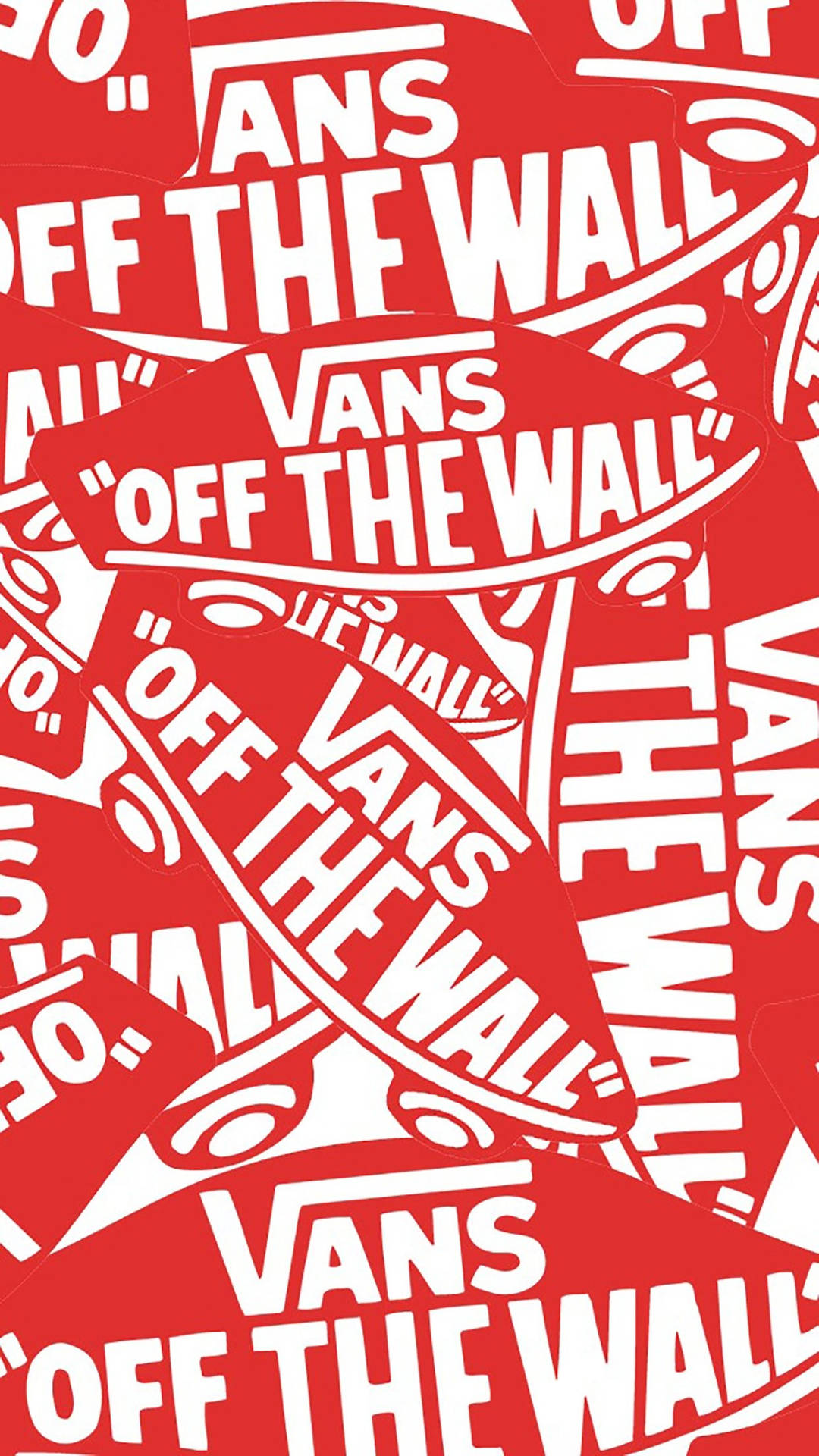 Vans Off The Wall Red Vertical Background