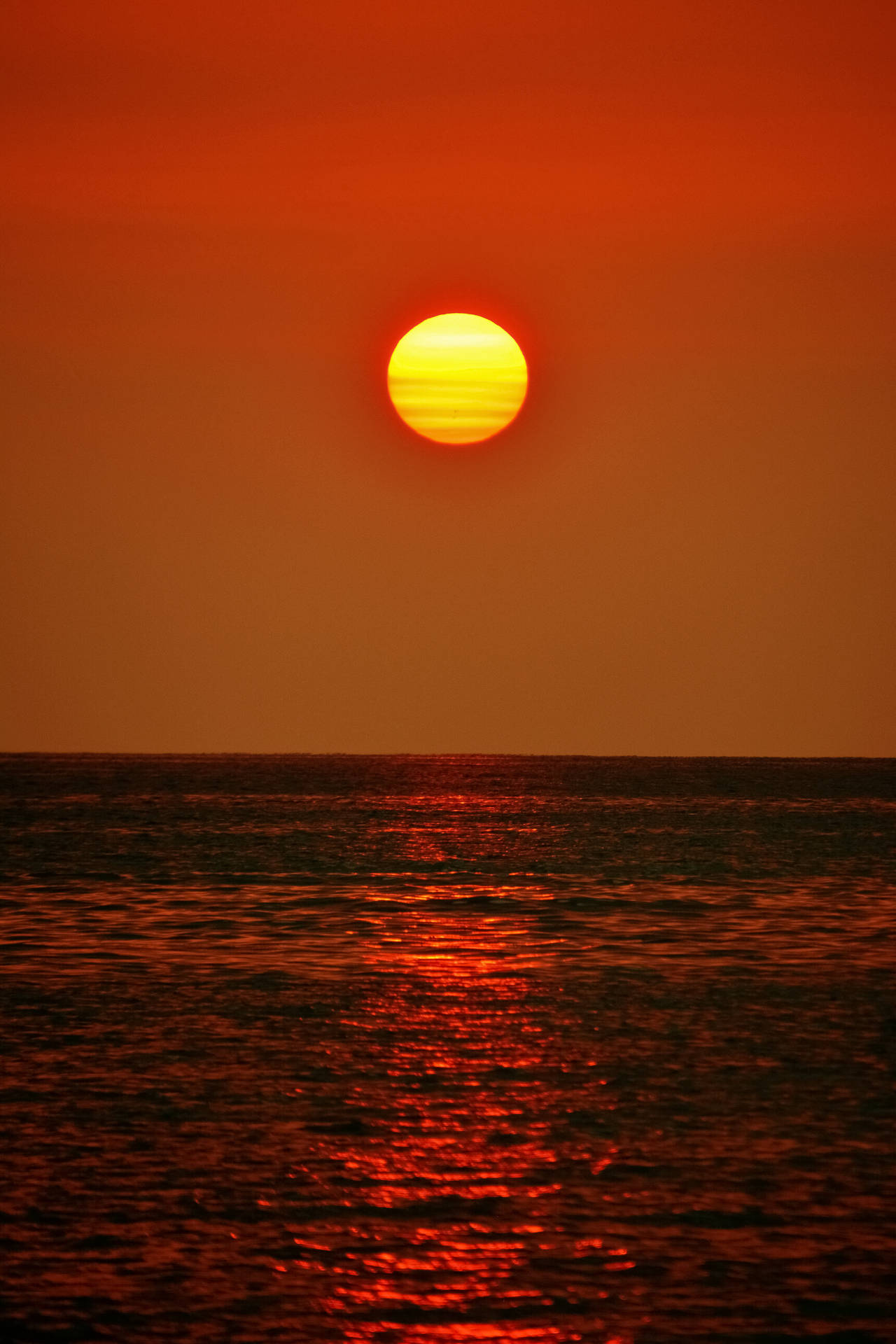 Vanuatu Red Sky Sun Background