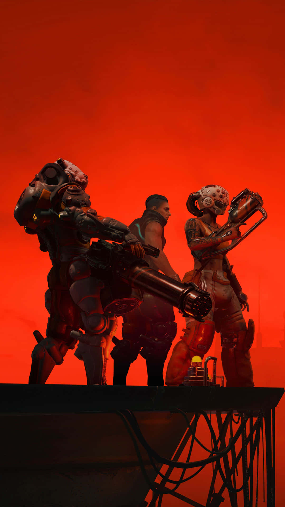 Vapid Cyberpunk Characters Background