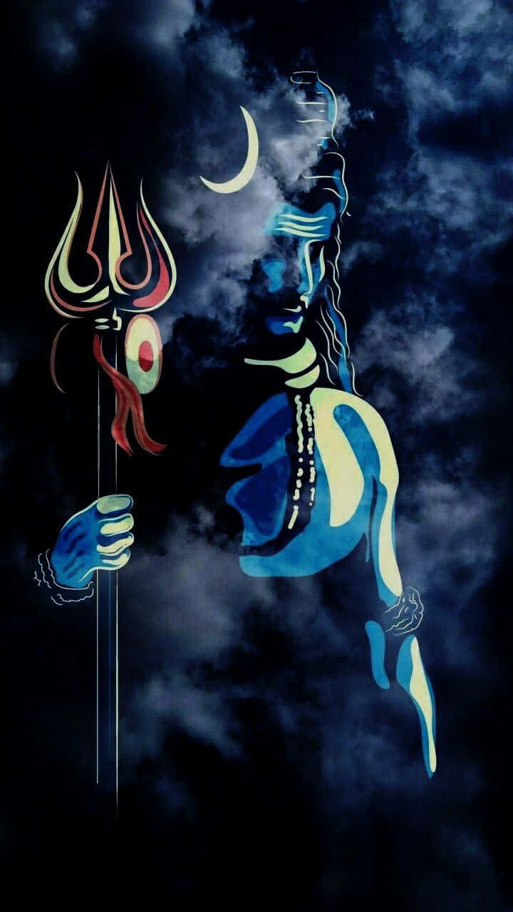 Vapid Facial Expression Of Lord Shiva Background