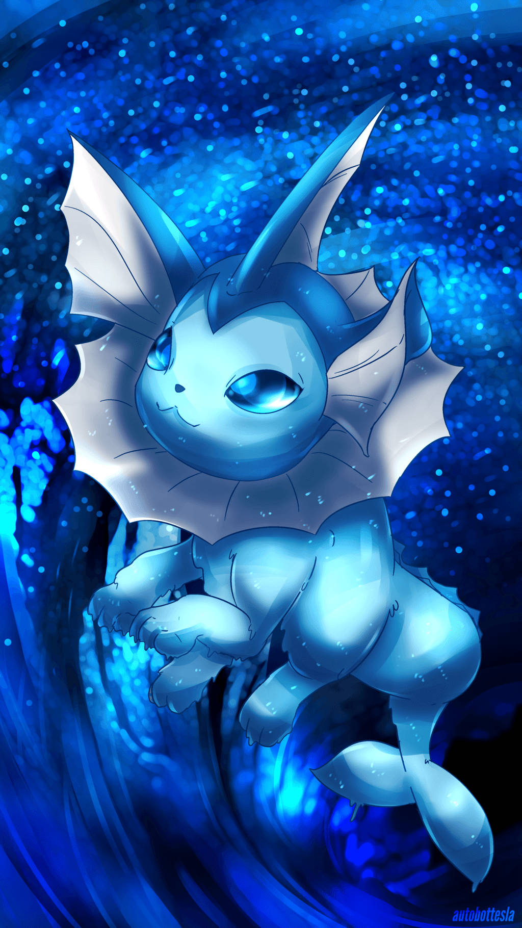 Vaporeon Blue Aesthetic Background