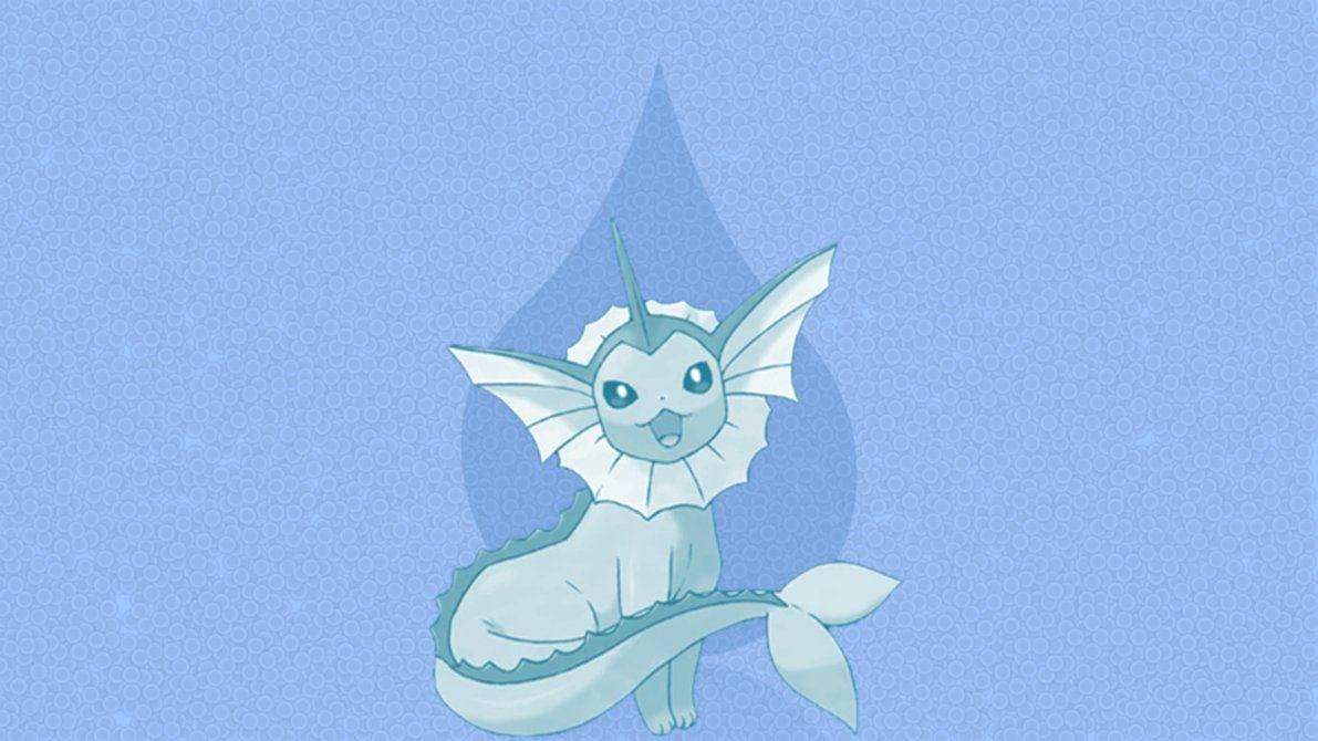 Vaporeon Blue Droplet Background