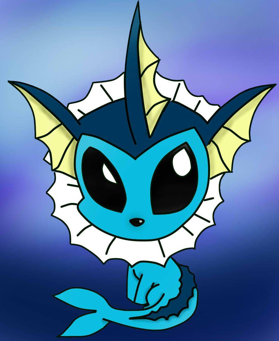 Vaporeon Cute Art Background