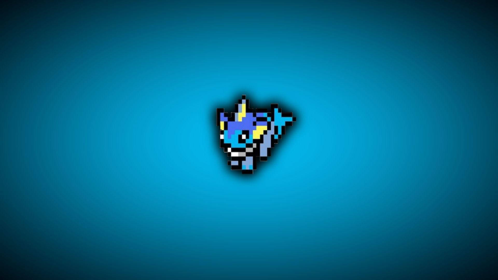 Vaporeon Game Character Pixel Art Background