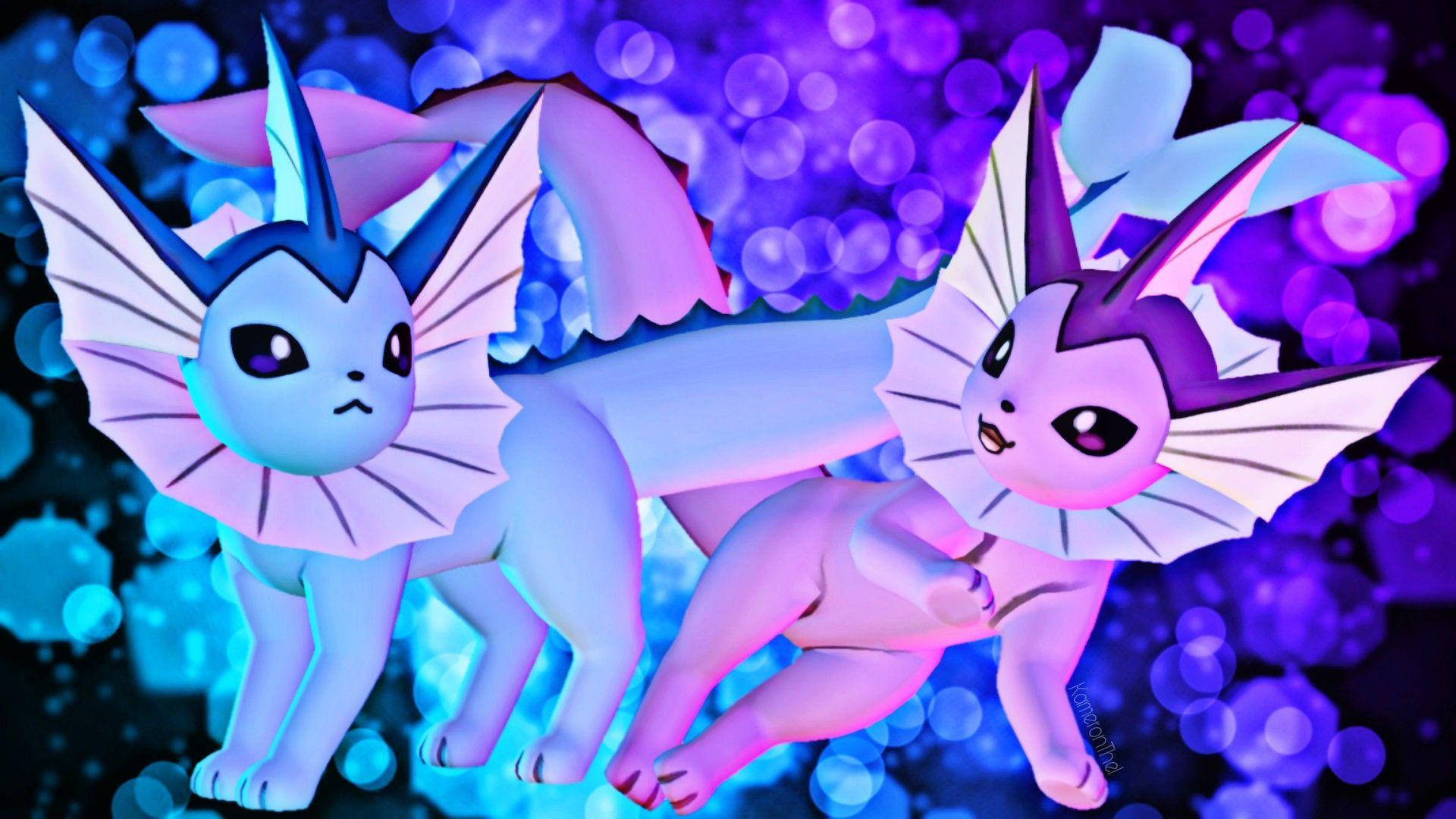 Vaporeon Purple Eevee Background