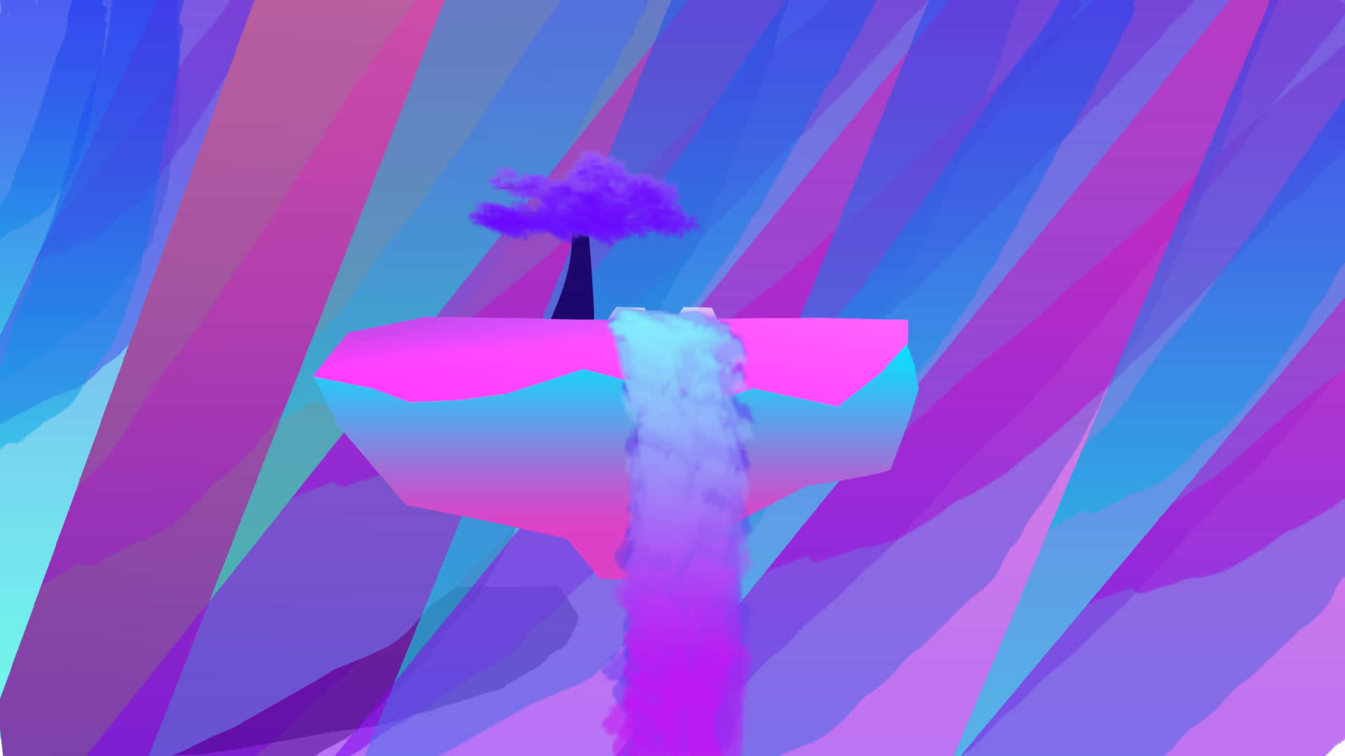 Vaporwave Aesthetic Floating Island4 K U H D Background