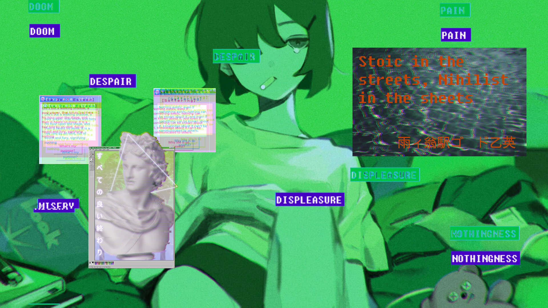 Vaporwave Anime Neon Genesis Evangelion
