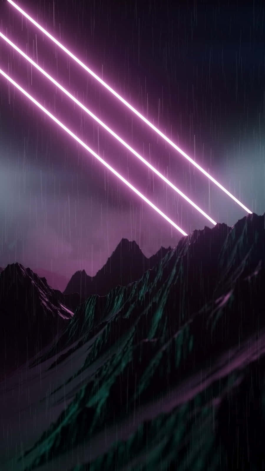 Vaporwave Iphone Lasers Rocky Mountains Background