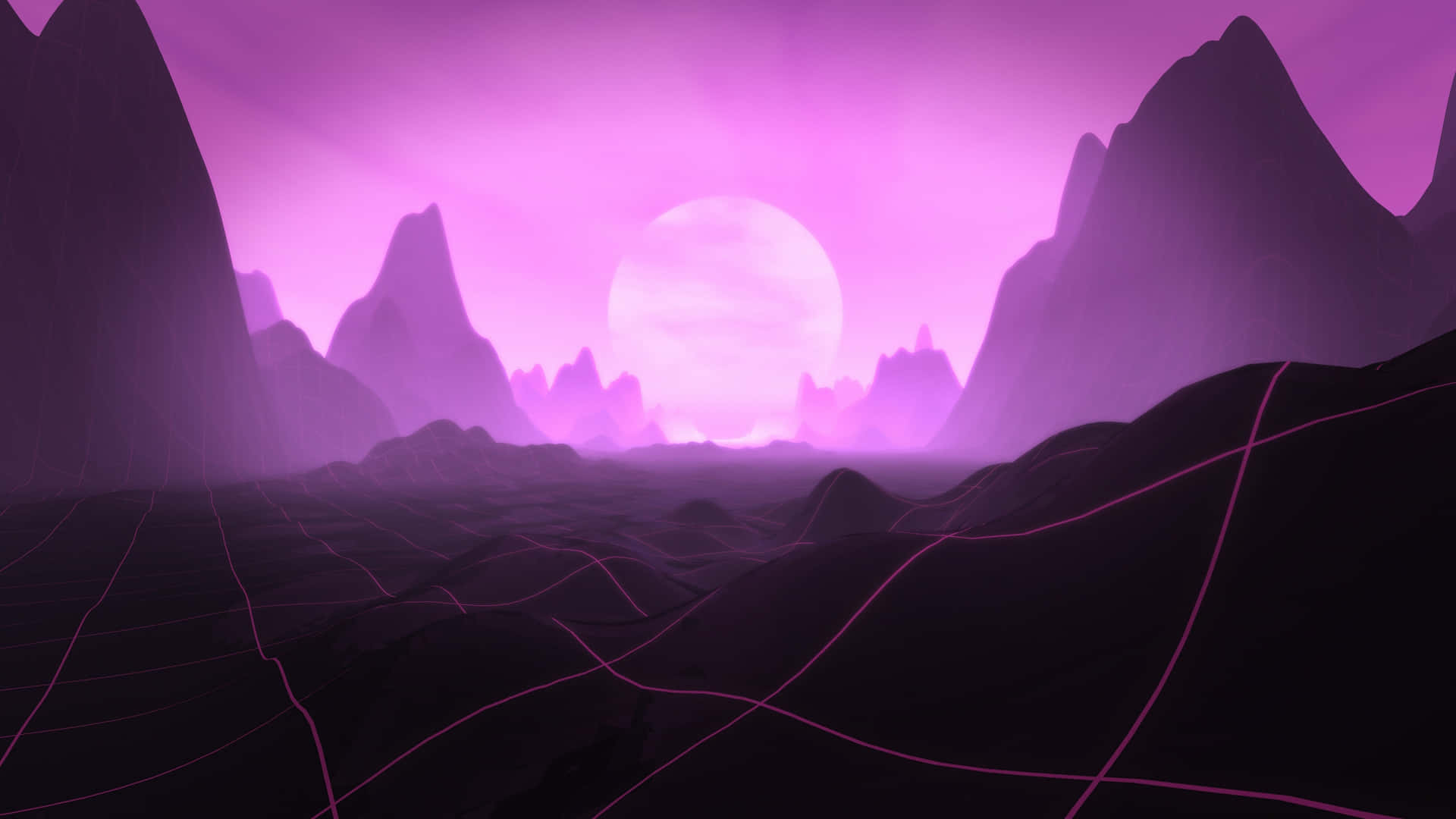 Vaporwave_ Landscape_4 K_ U H D Background