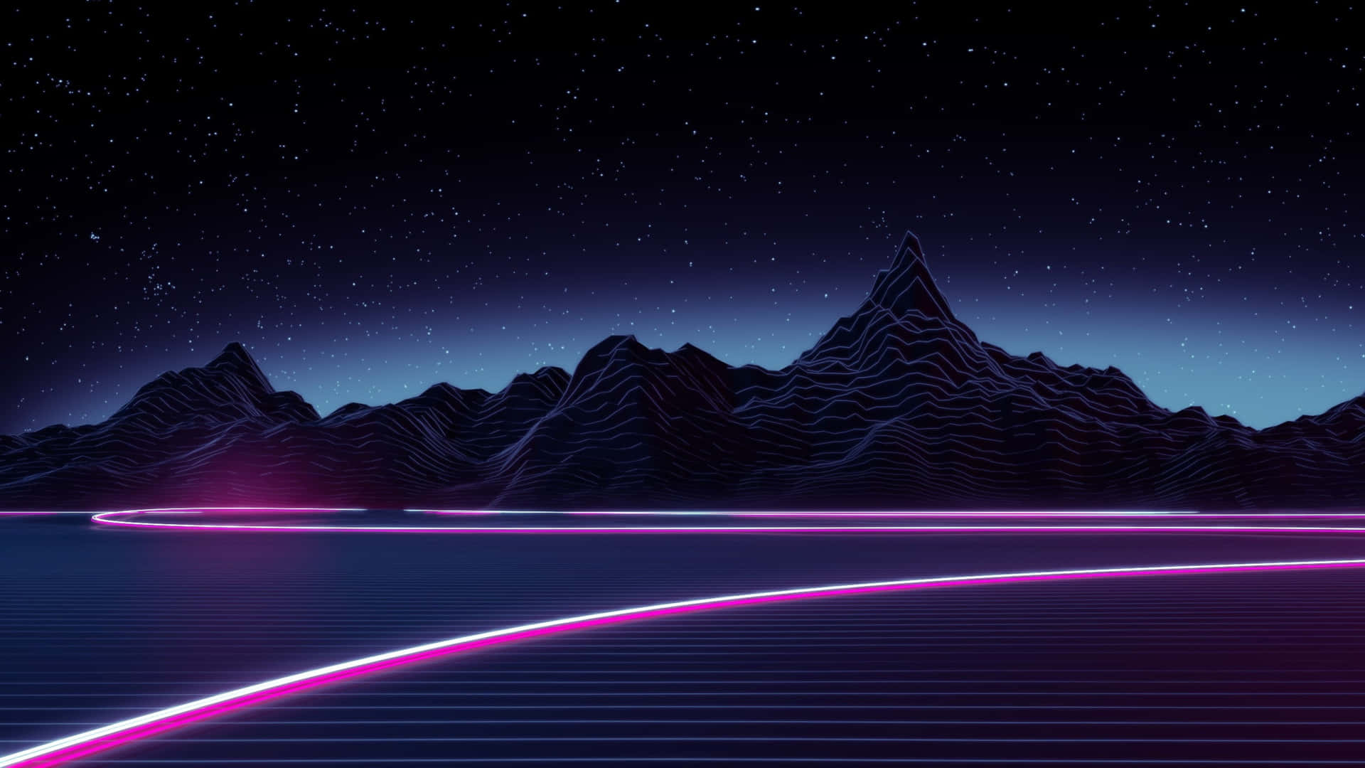 Vaporwave Mountain Landscape4 K U H D Background