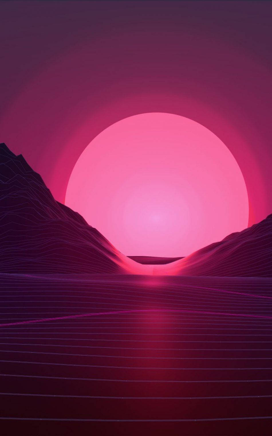 Vaporwave Pink Sunset