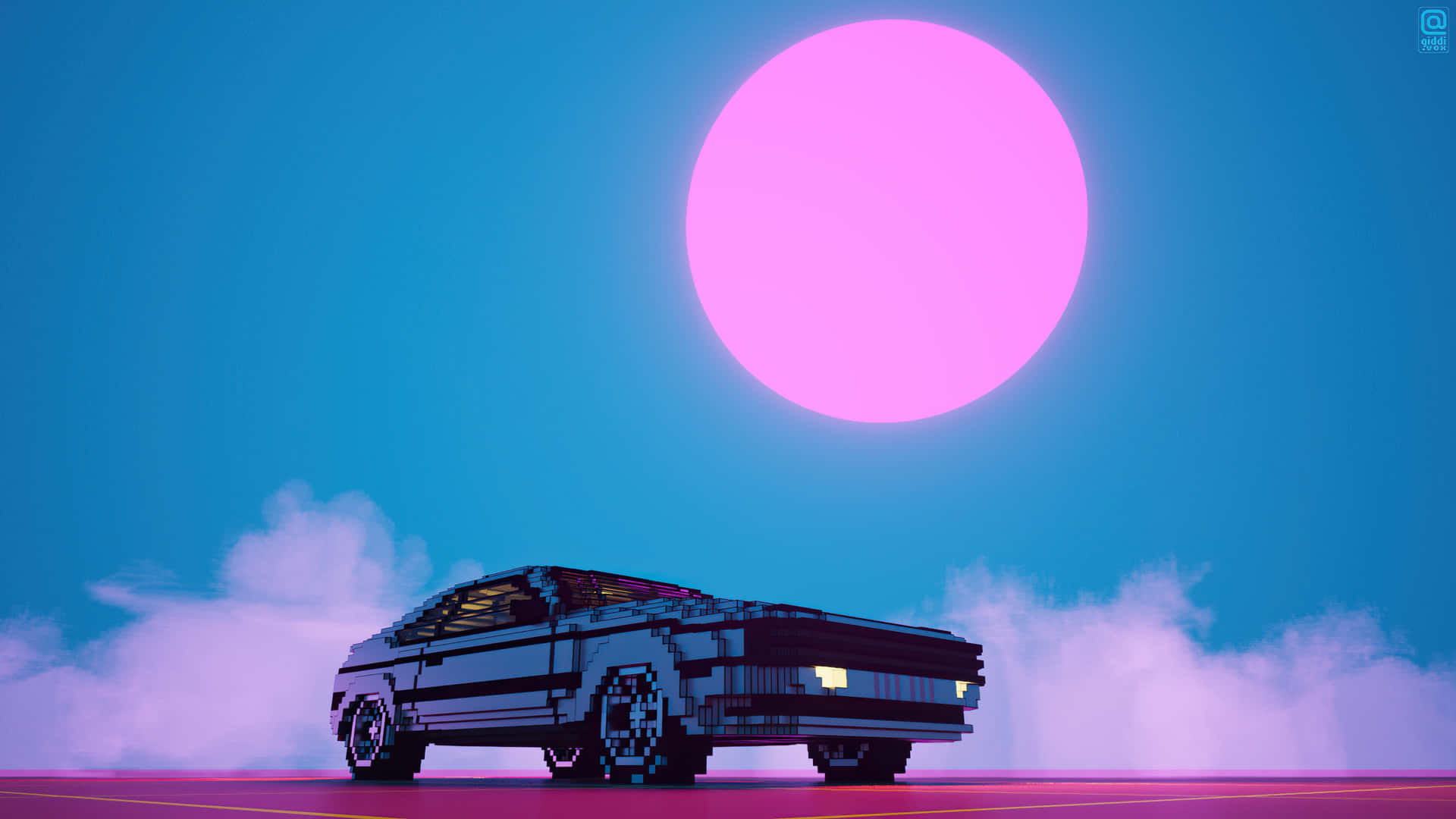 Vaporwave Retro Futuristic Car4 K U H D Background
