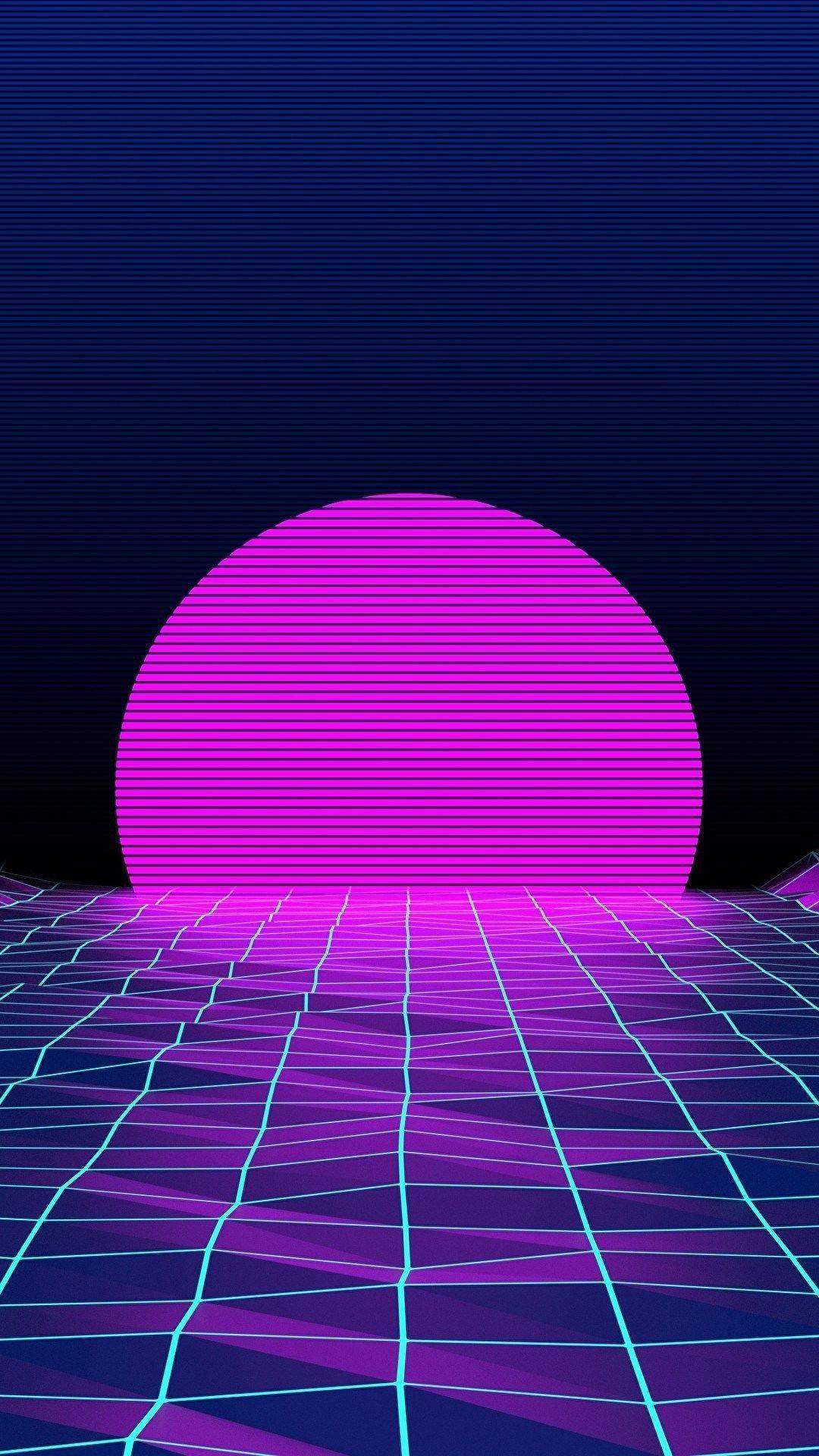 Vaporwave Retro Style 4k Neon Iphone Background