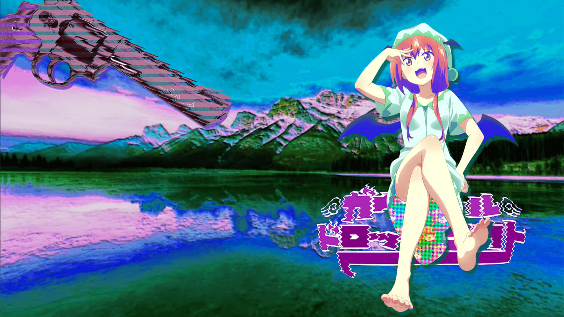 Vaporwave Satanichia Kurumizawa Mcdowell Anime Girl Aesthetic