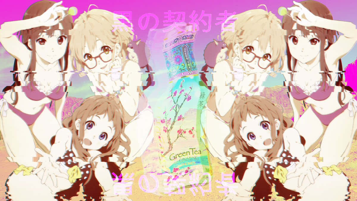 Vaporwave Swimsuit Anime Ladies