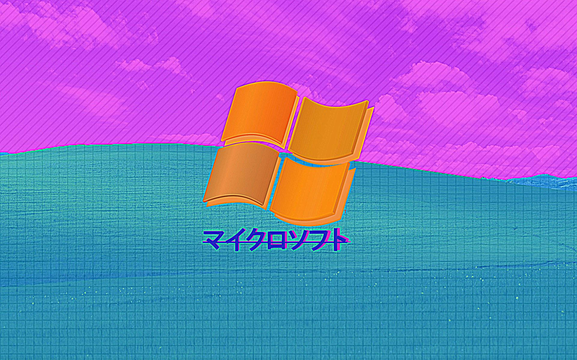 Vaporwave Windows Logo Background