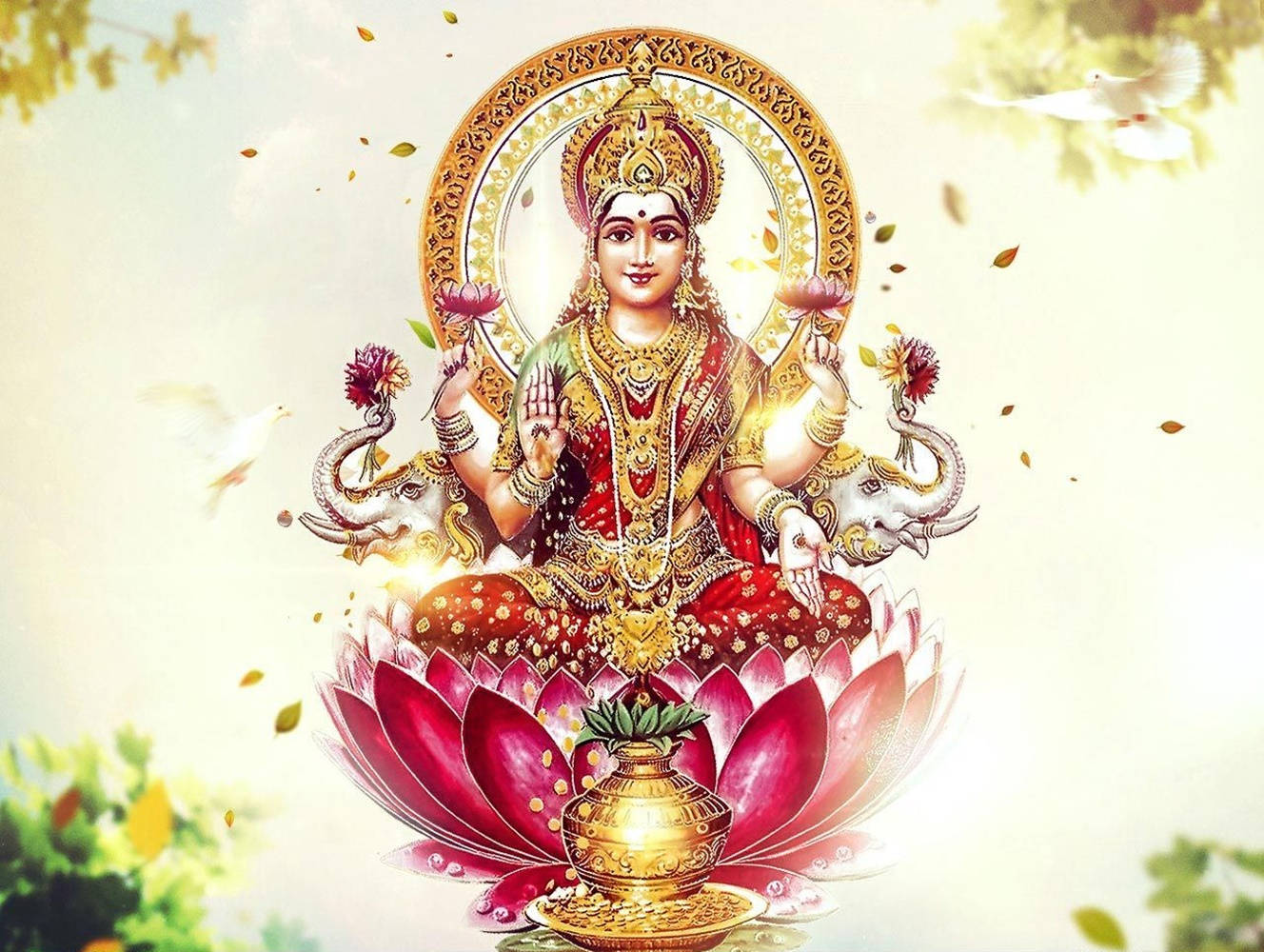 Varamahalakshmi Vrata Ashta Lakshmi Illustration