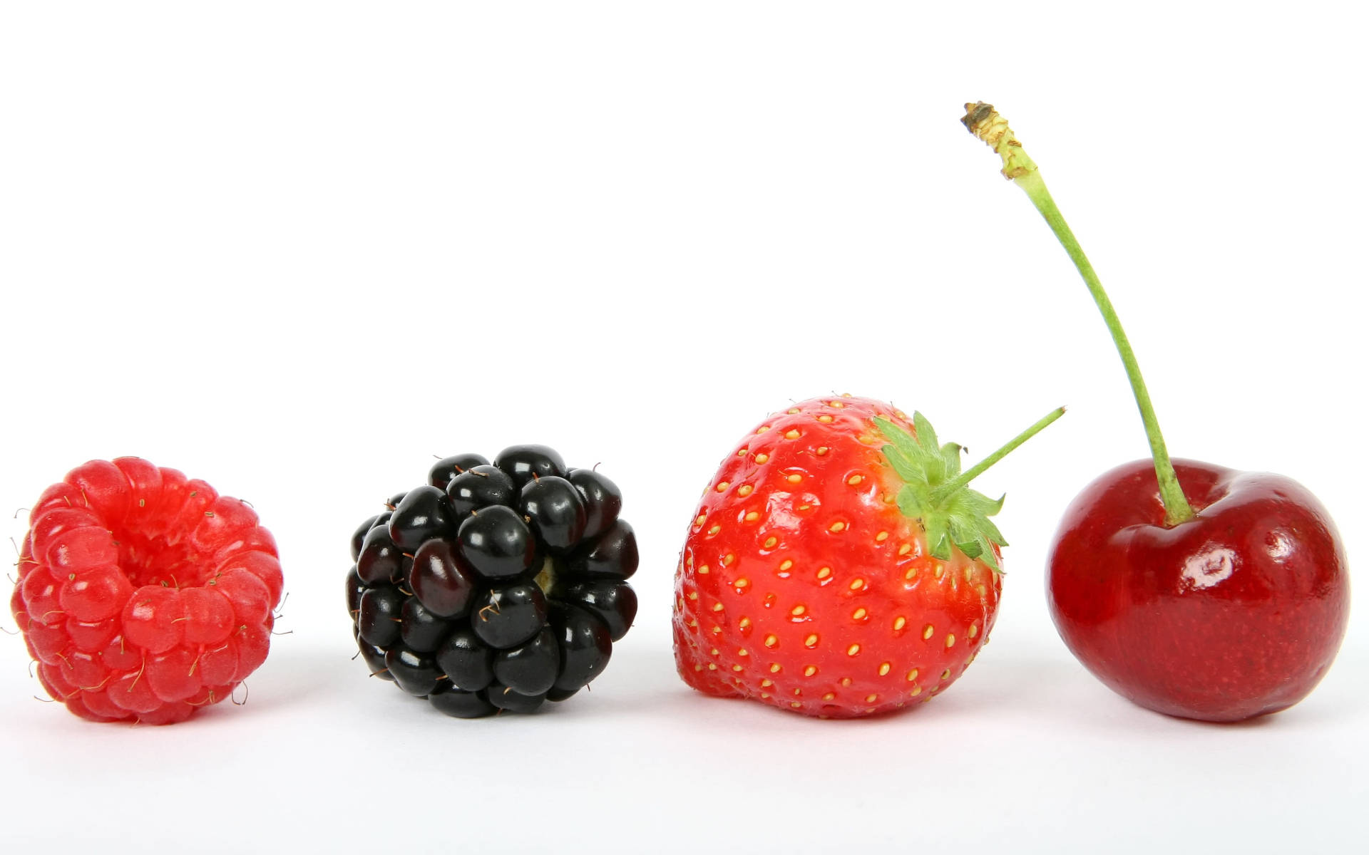 Various Berries In White Background