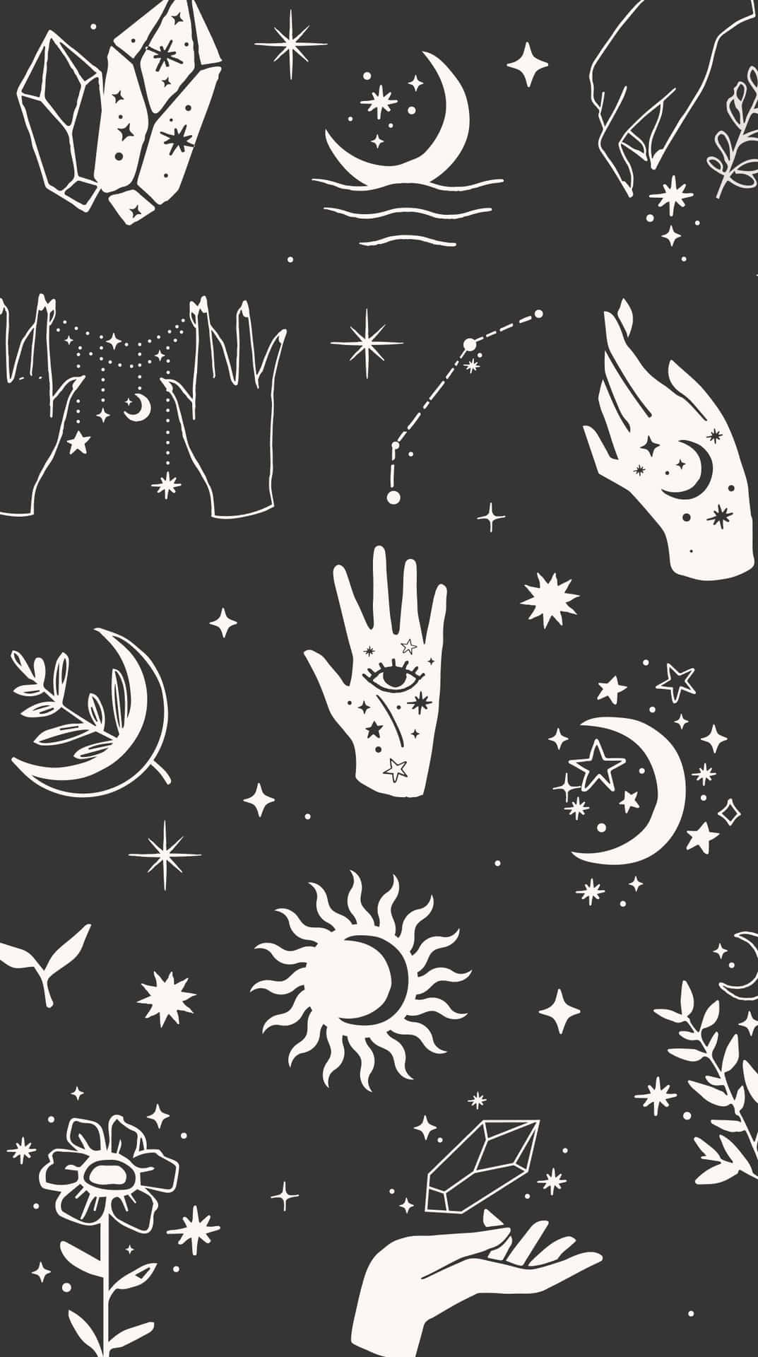 Various Cute Witchy Illustrations Background