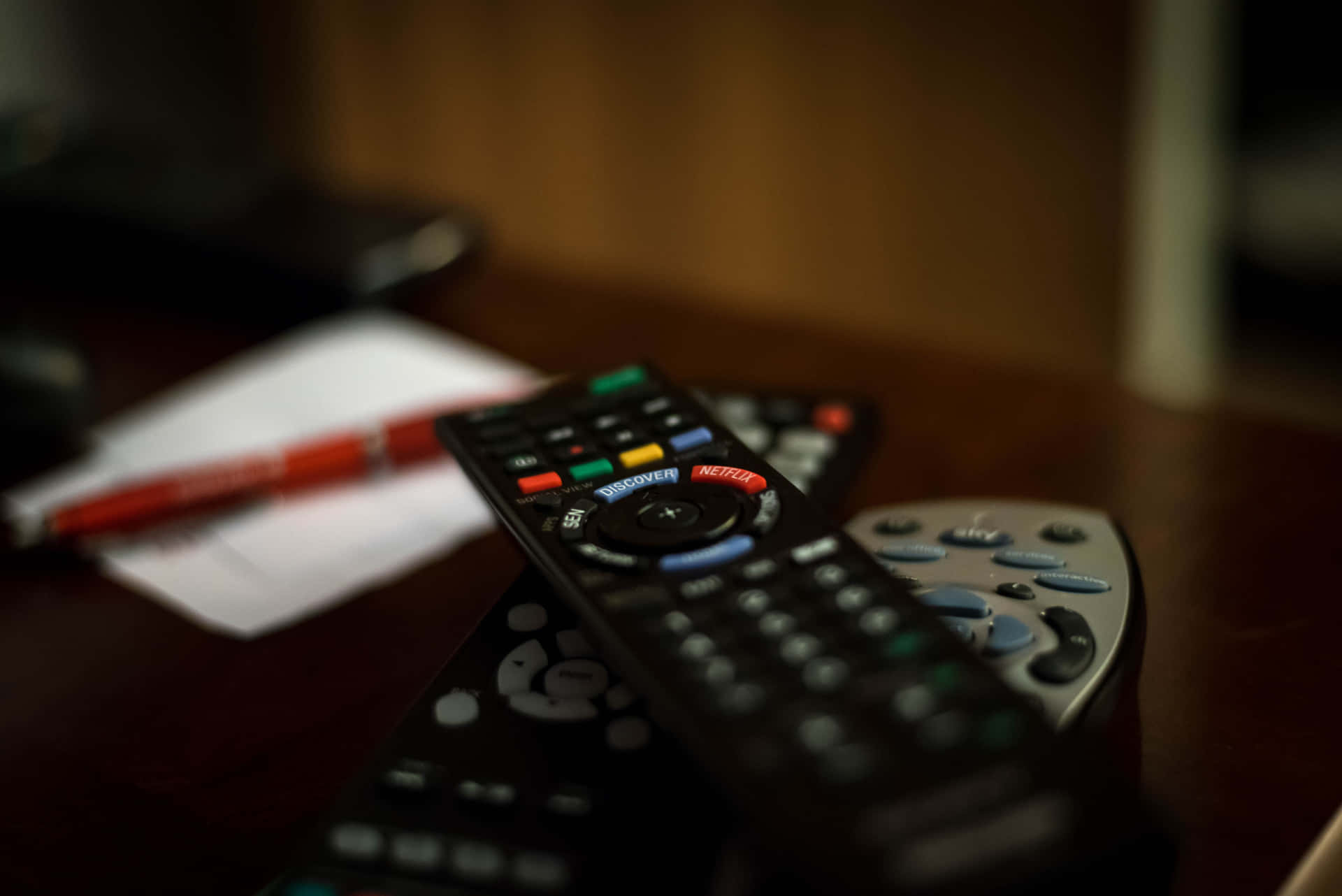 Various Remote Controls Background