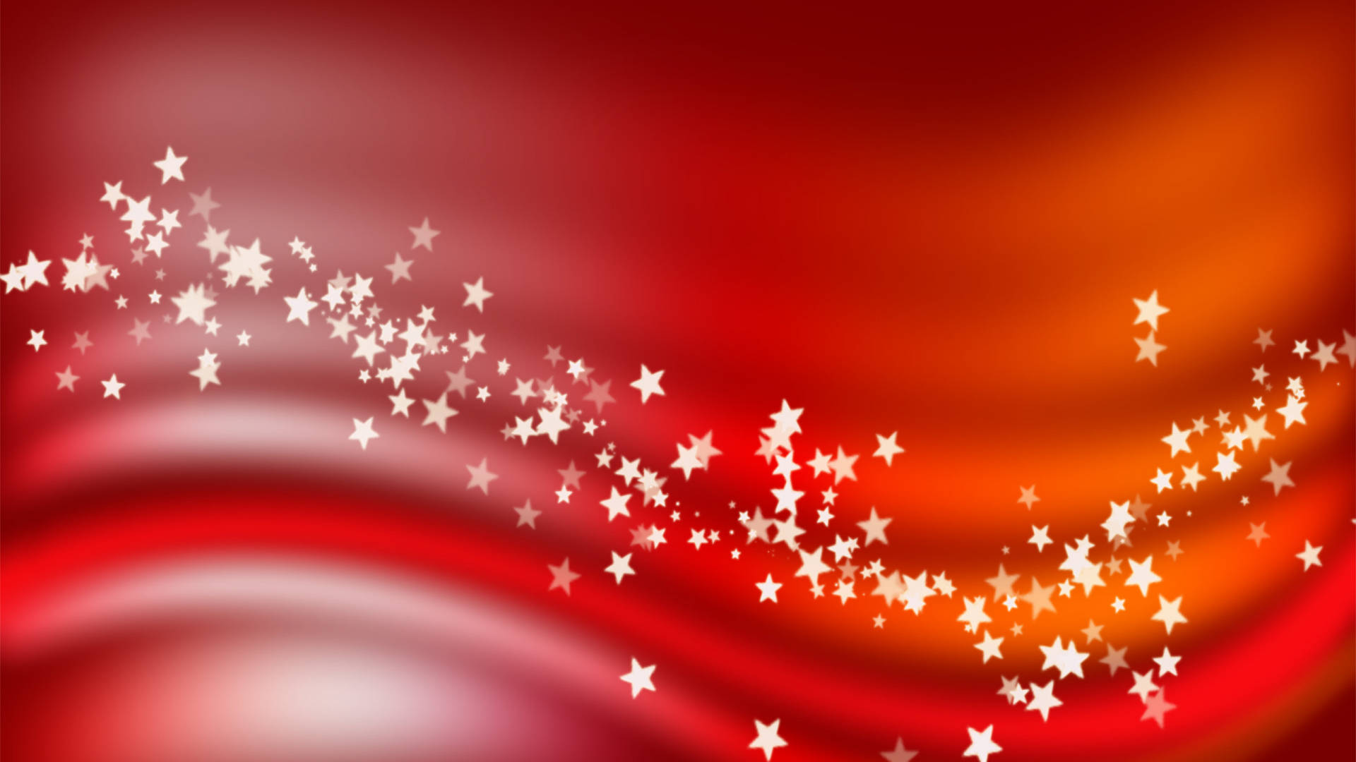 Various Stars On Red Christmas Background Background