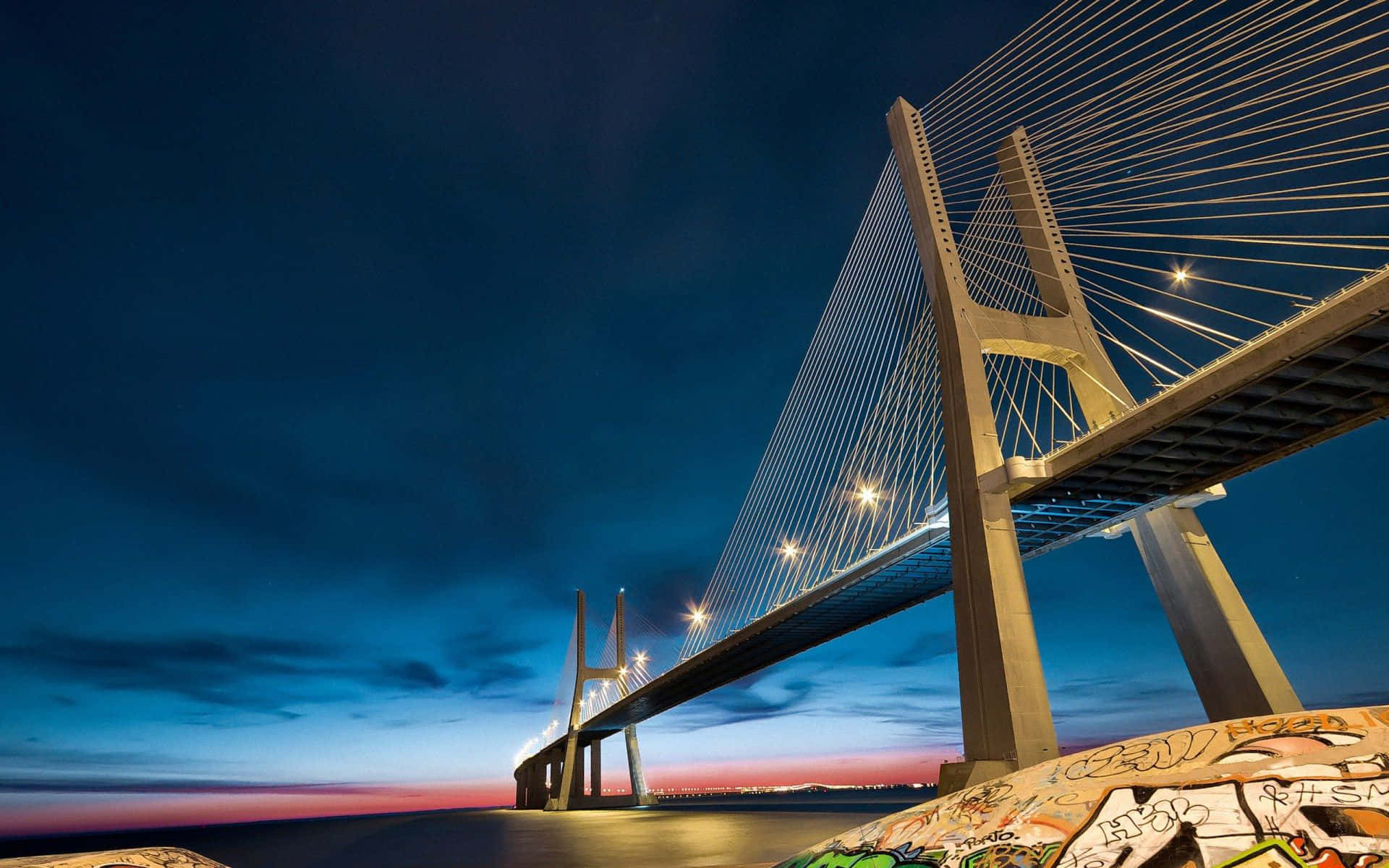 Vasco Da Gama Bridge Chrome Os Background