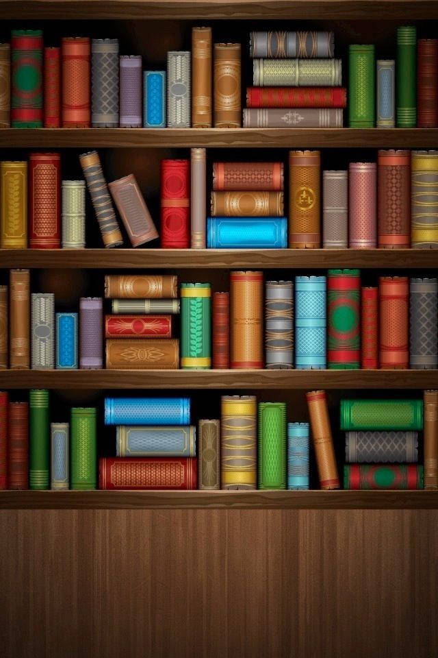 Vast Collection On A Library Bookshelf Background