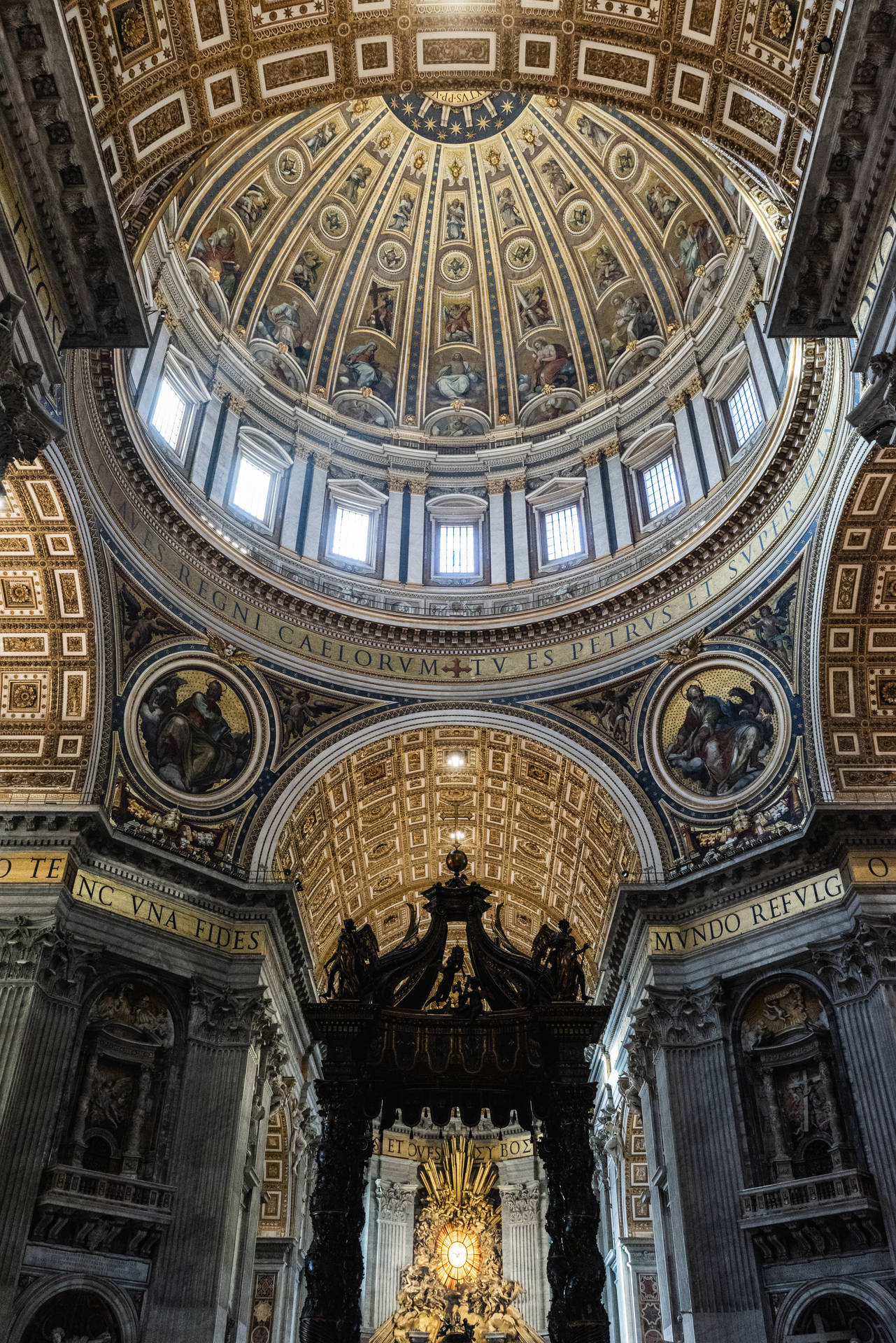 Vatican City Bronze Canopy Background