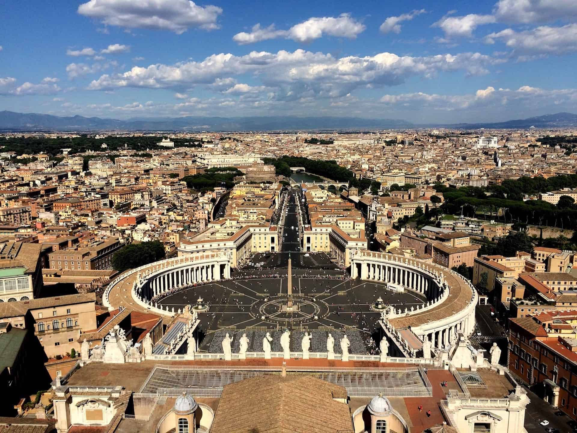 Vatican City During Cloudy Day Background