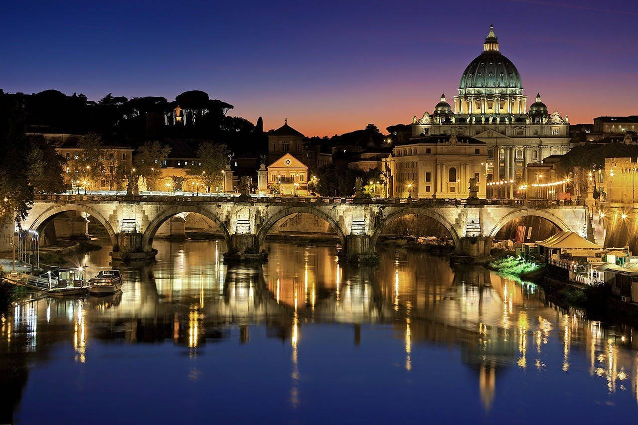 Vatican City Night-time Background