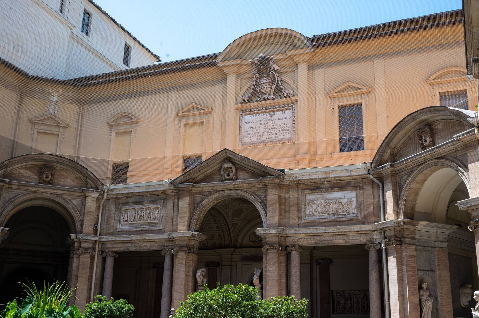 Vatican City Octagonal Courtyard Background