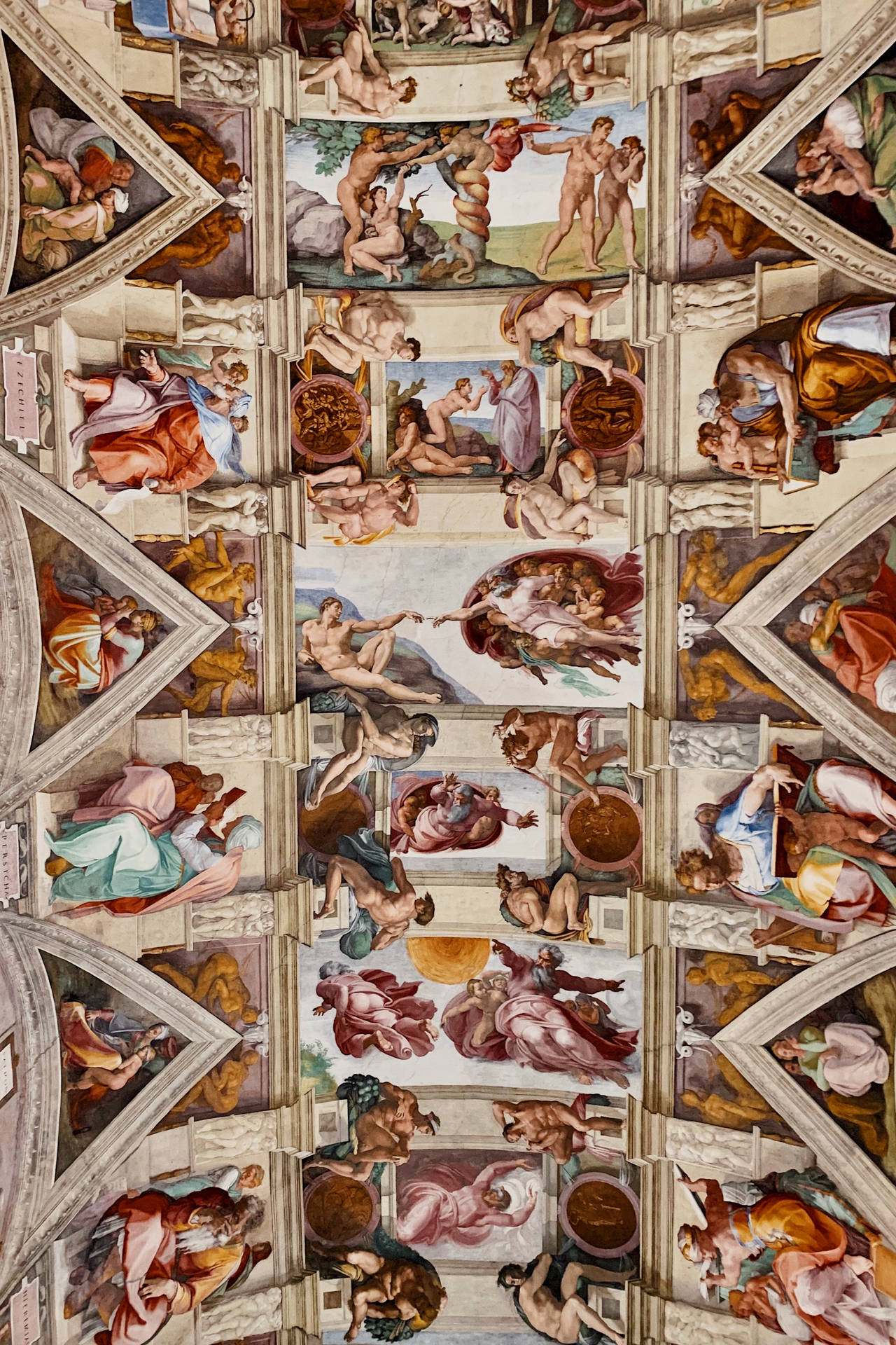 Vatican City Sistine Chapel Paintings Background