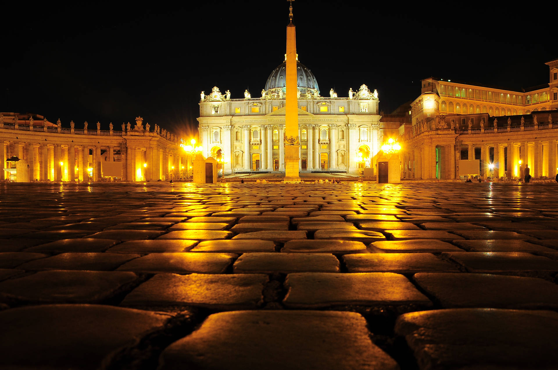 Vatican City St. Peter’s Square Night Background