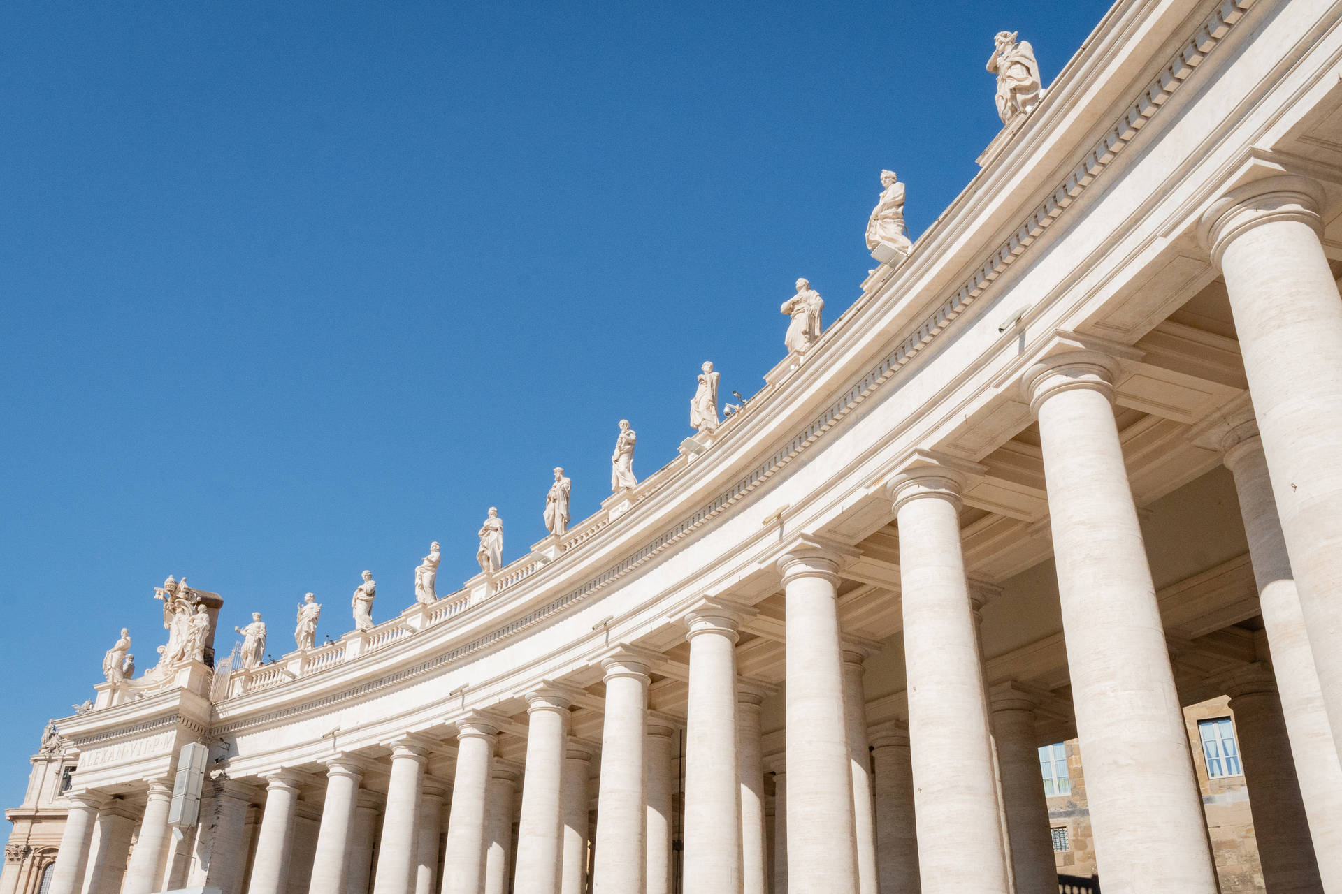 Vatican City St. Peter’s Square Pillars Background