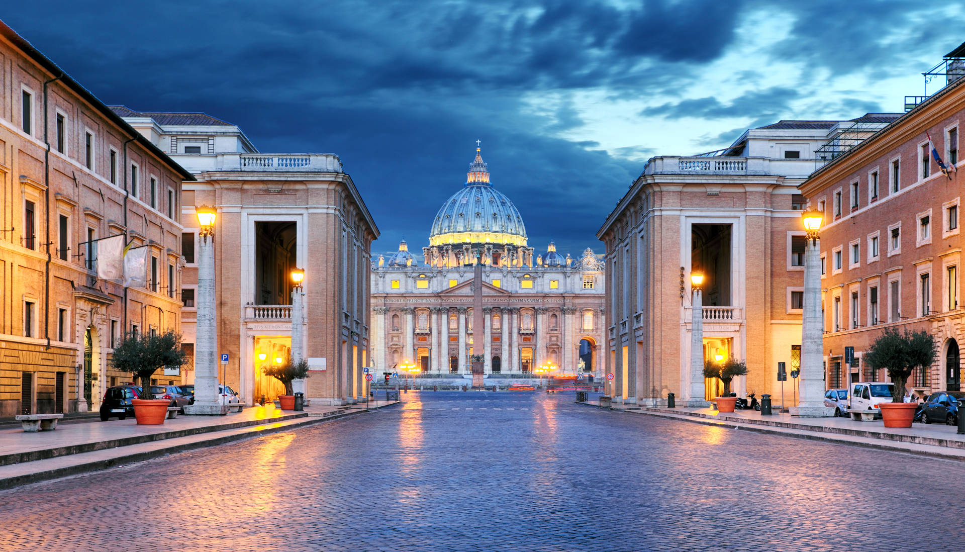 Vatican City Street Background