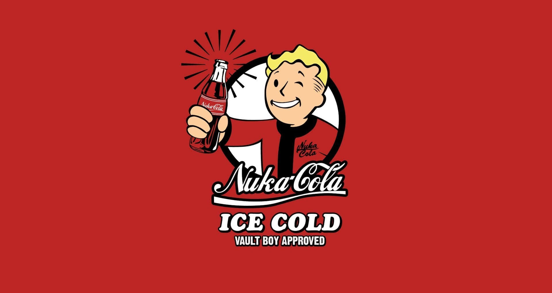 Vault Boy Bottle Of Ice Cold Background