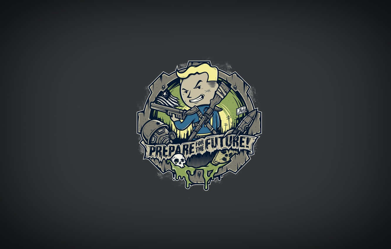 Vault Boy Dark Logo Background