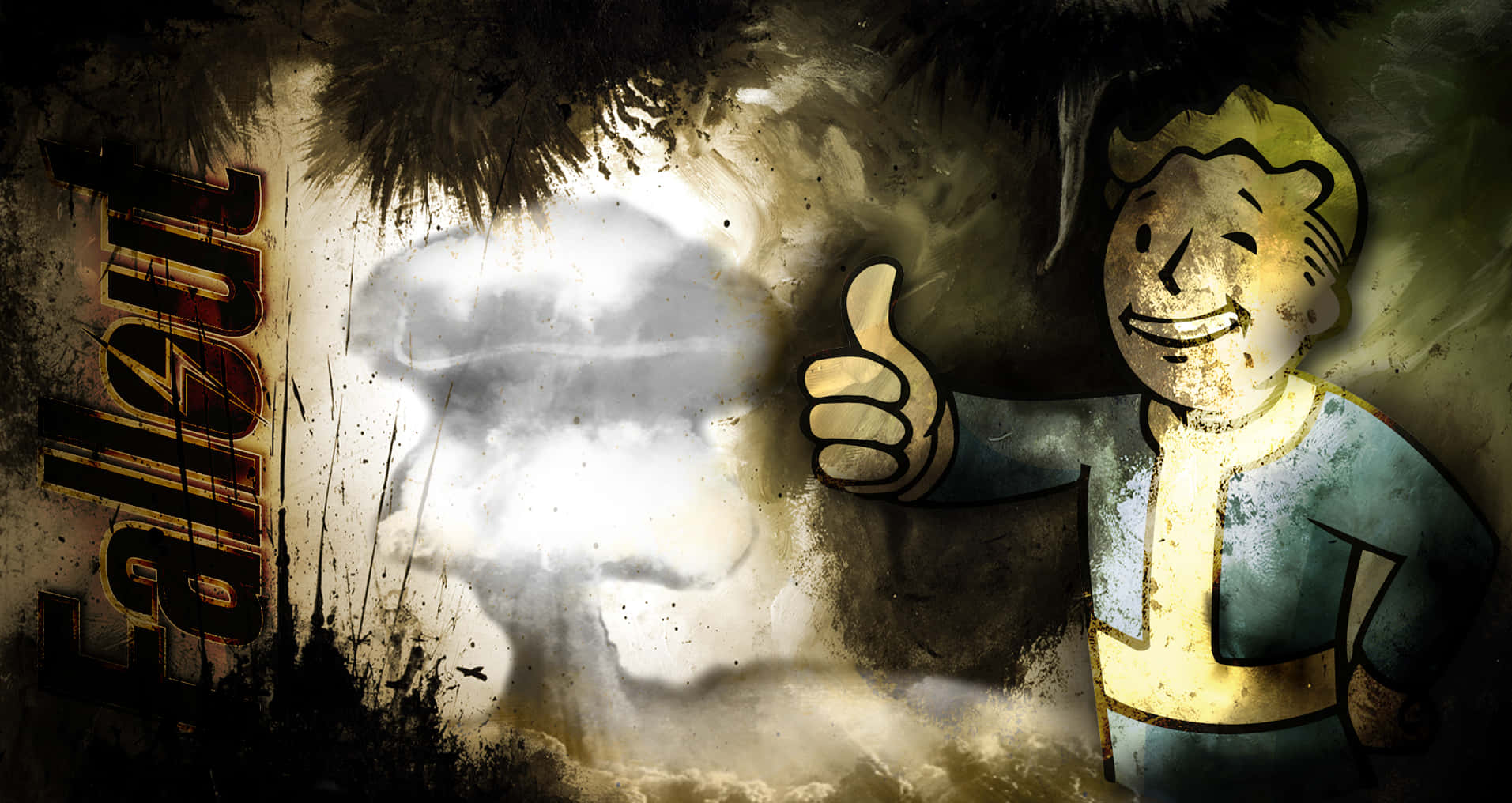 Vault Boy Guides You Through Fallout Background