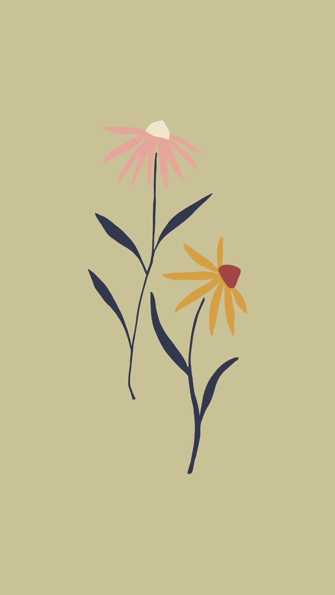 Vector Art Flower Sage Aesthetic Background