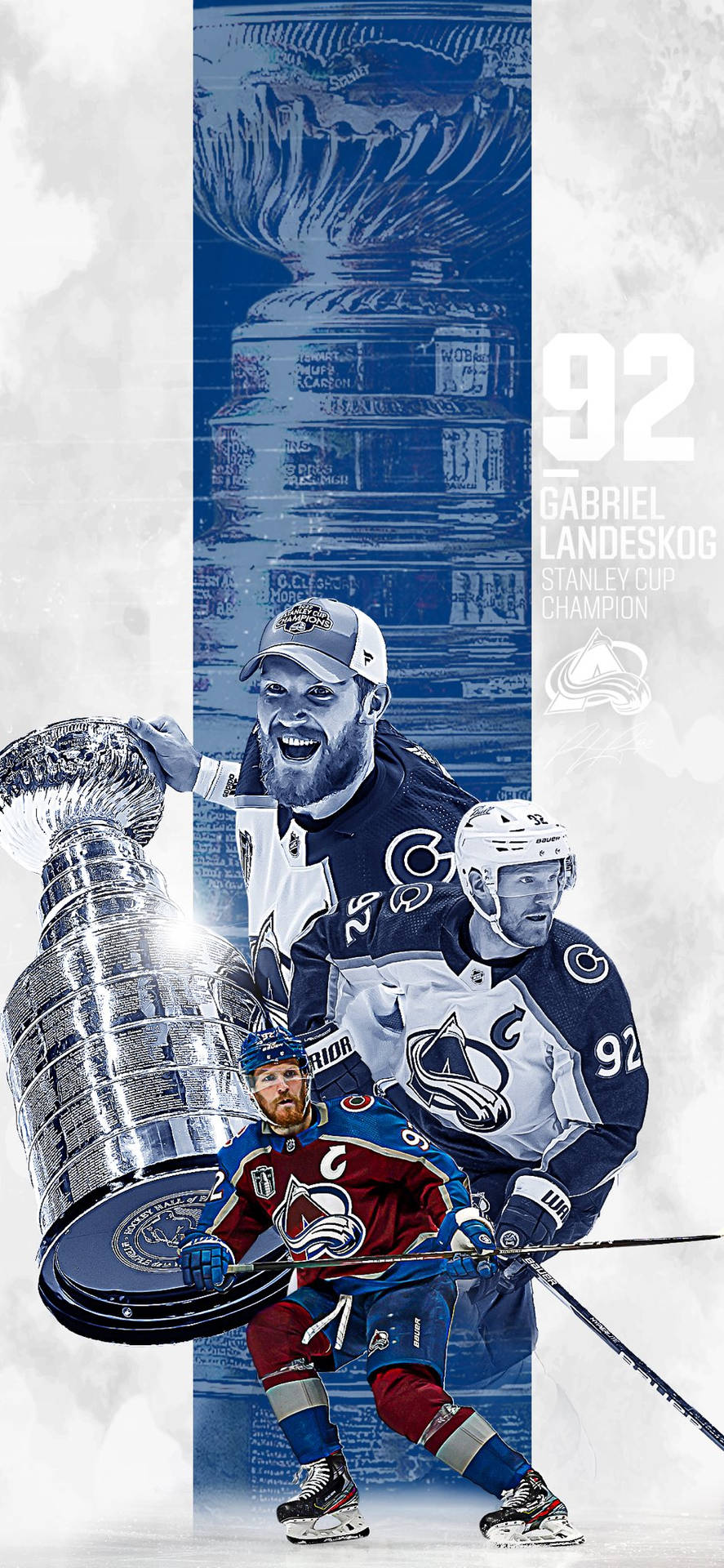 Vector Art Gabriel Landeskog Stanley Cup Background