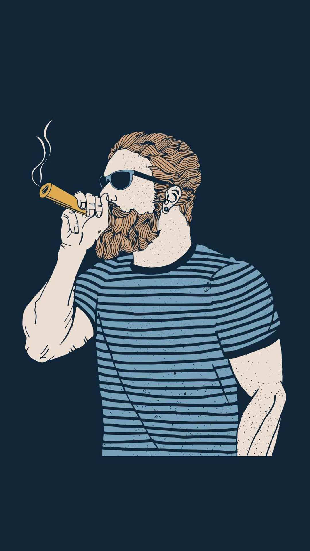 Vector Art Of Man Smoking Blunt