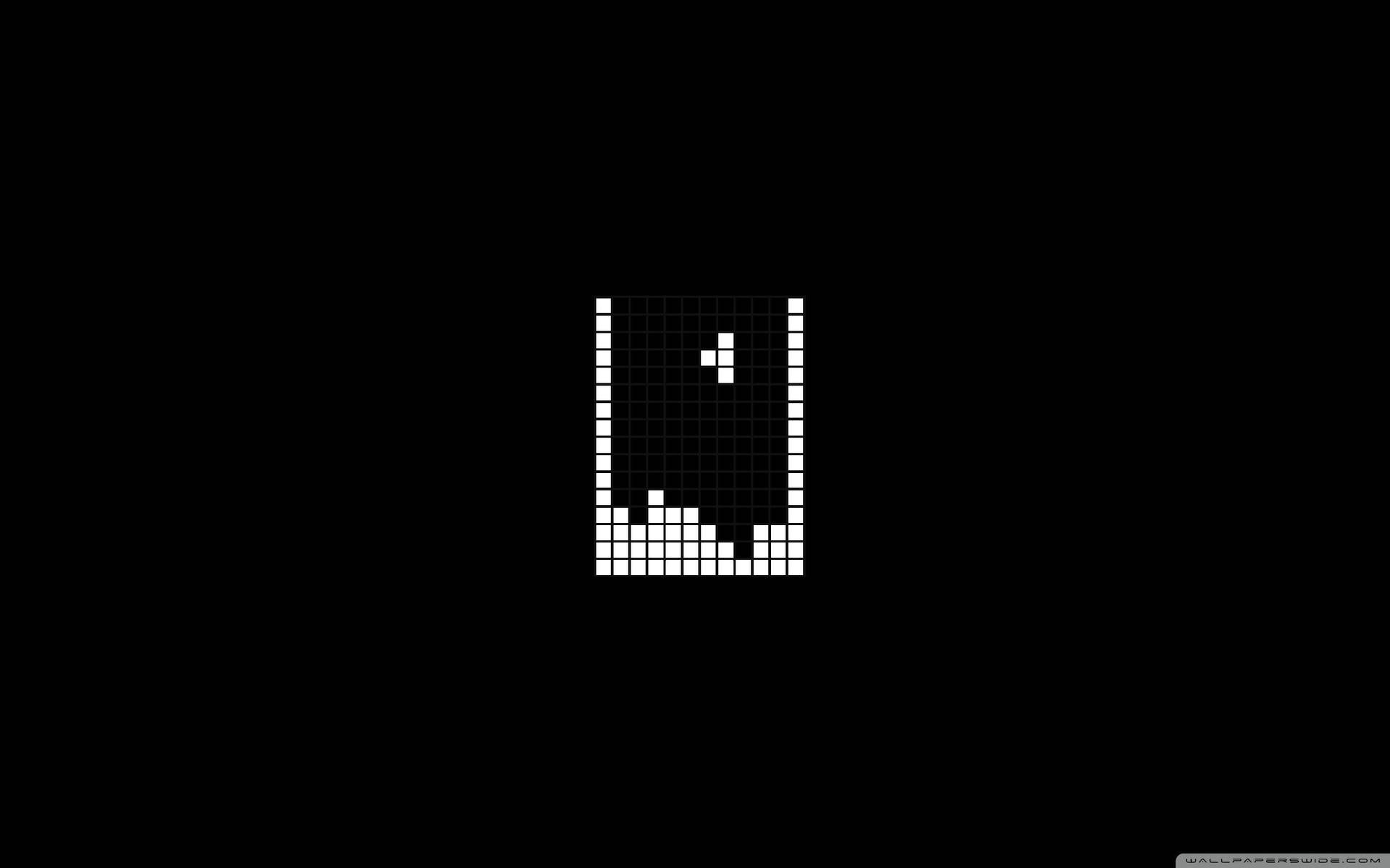 Vector Black And White Tetris Game