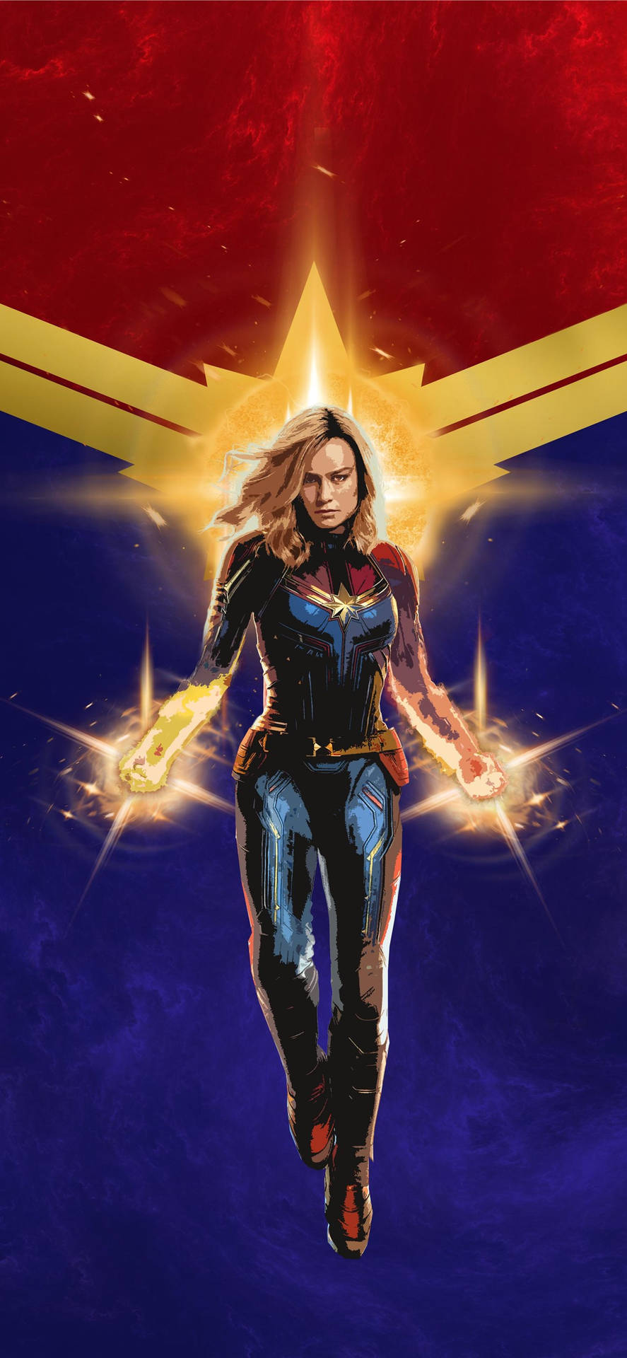 Vector Captain Marvel Iphone Background